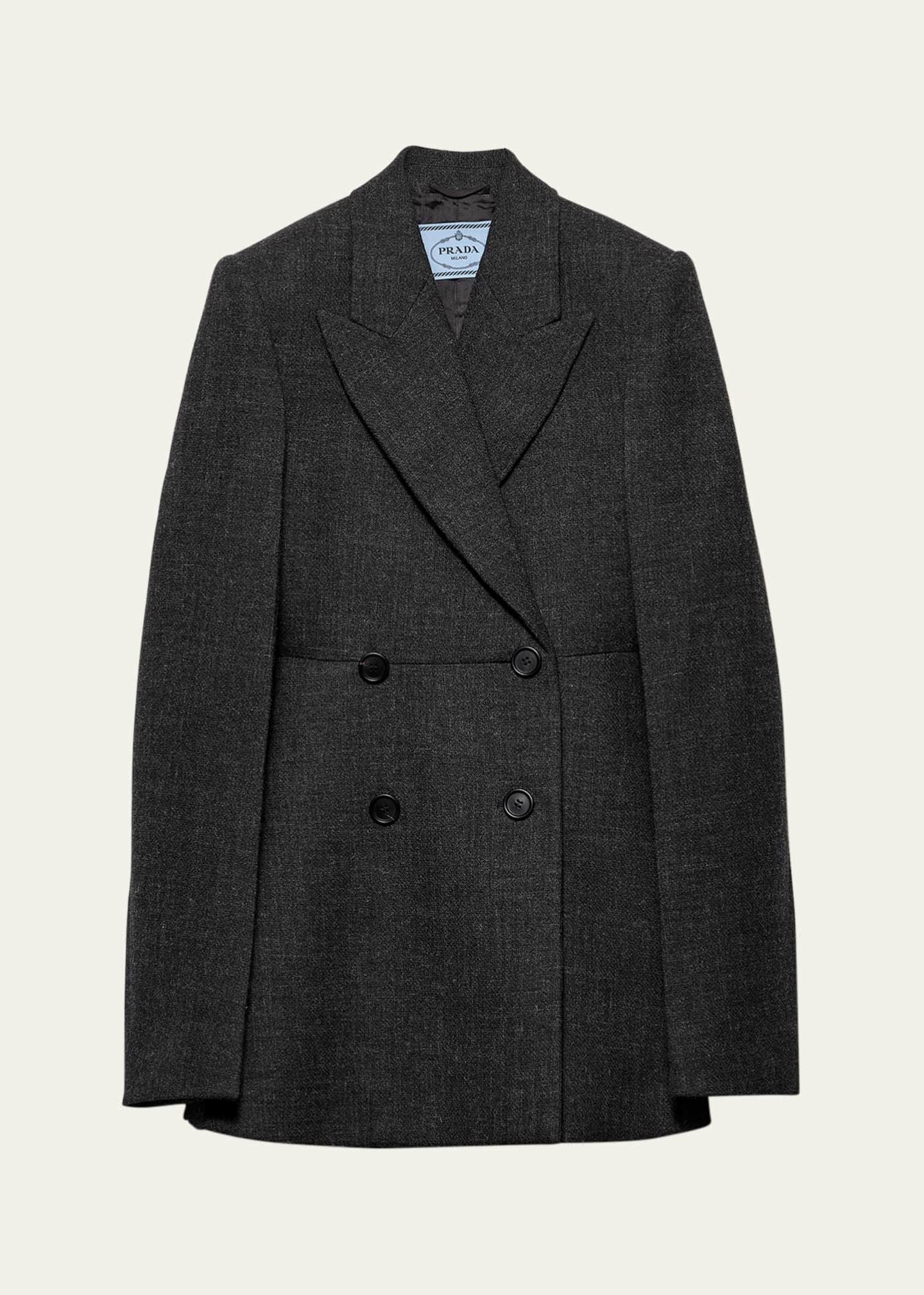 Prada Double Breasted Tailored Wool Jacket Image 1 of 3