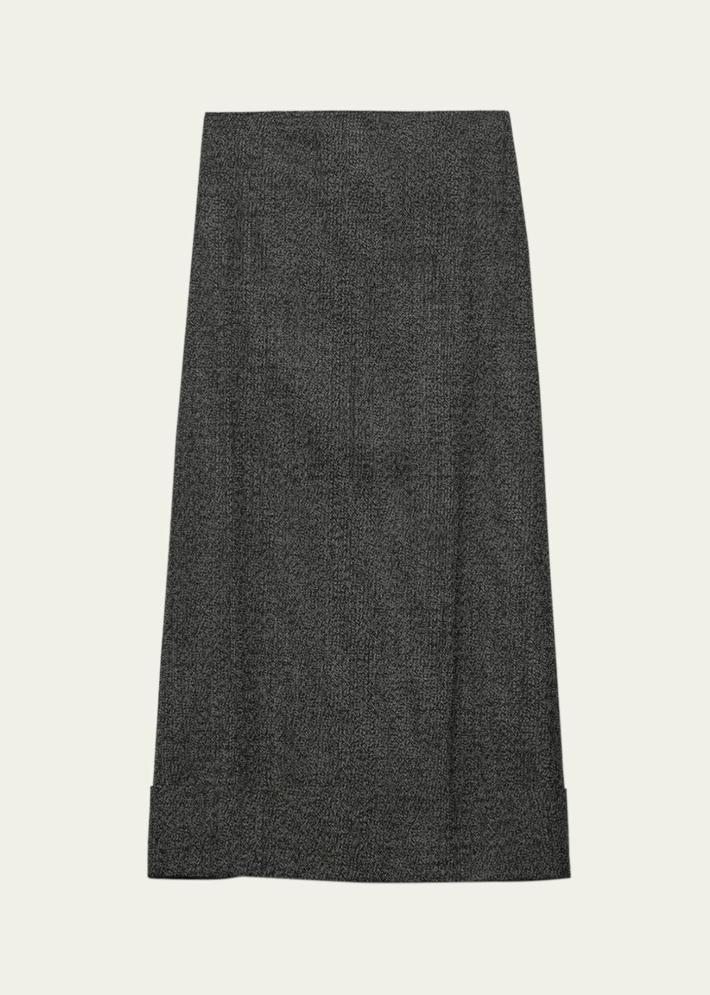 Prada Mouline Wool Midi Skirt Image 1 of 4