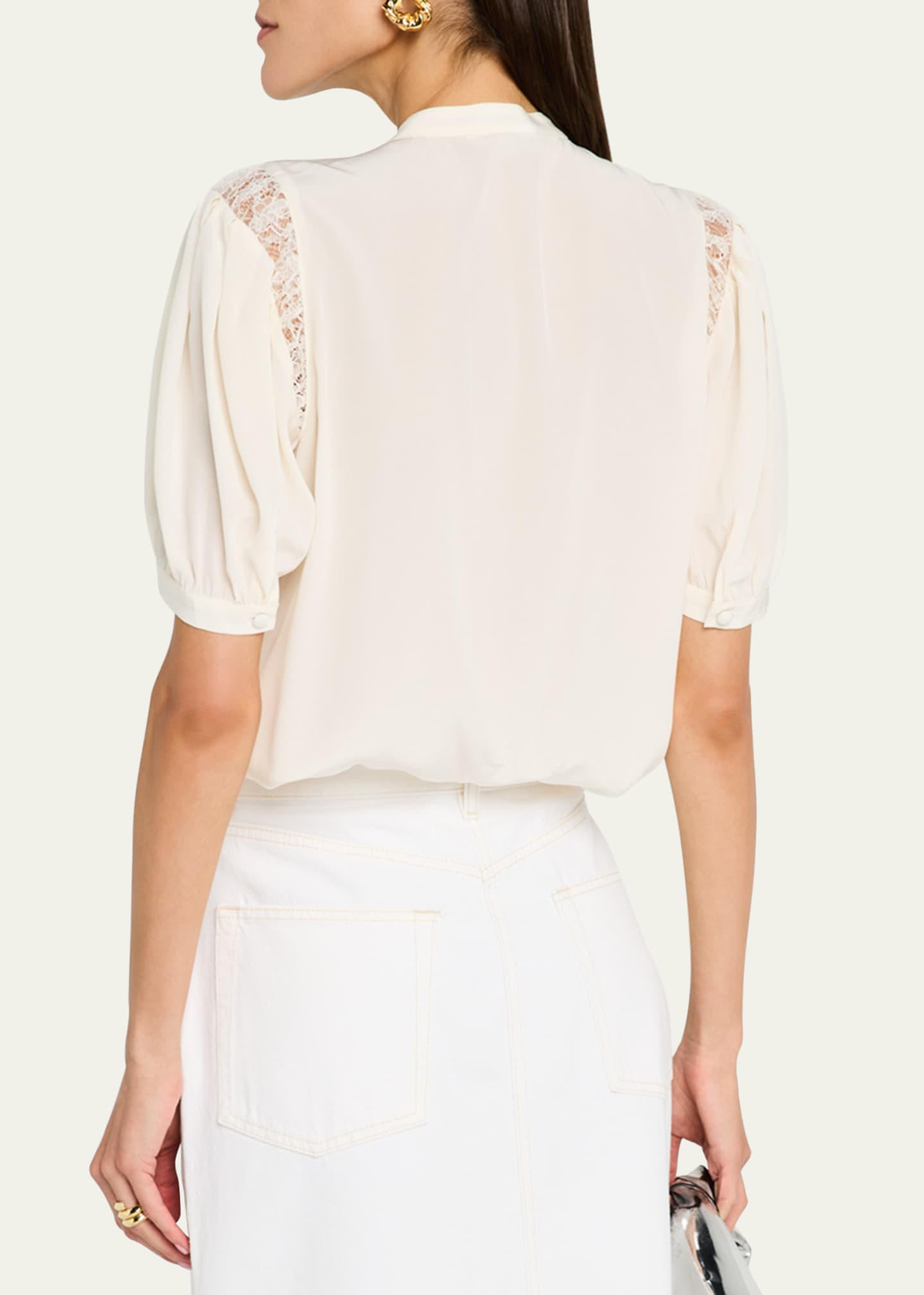 Lace Shoulder Blouse