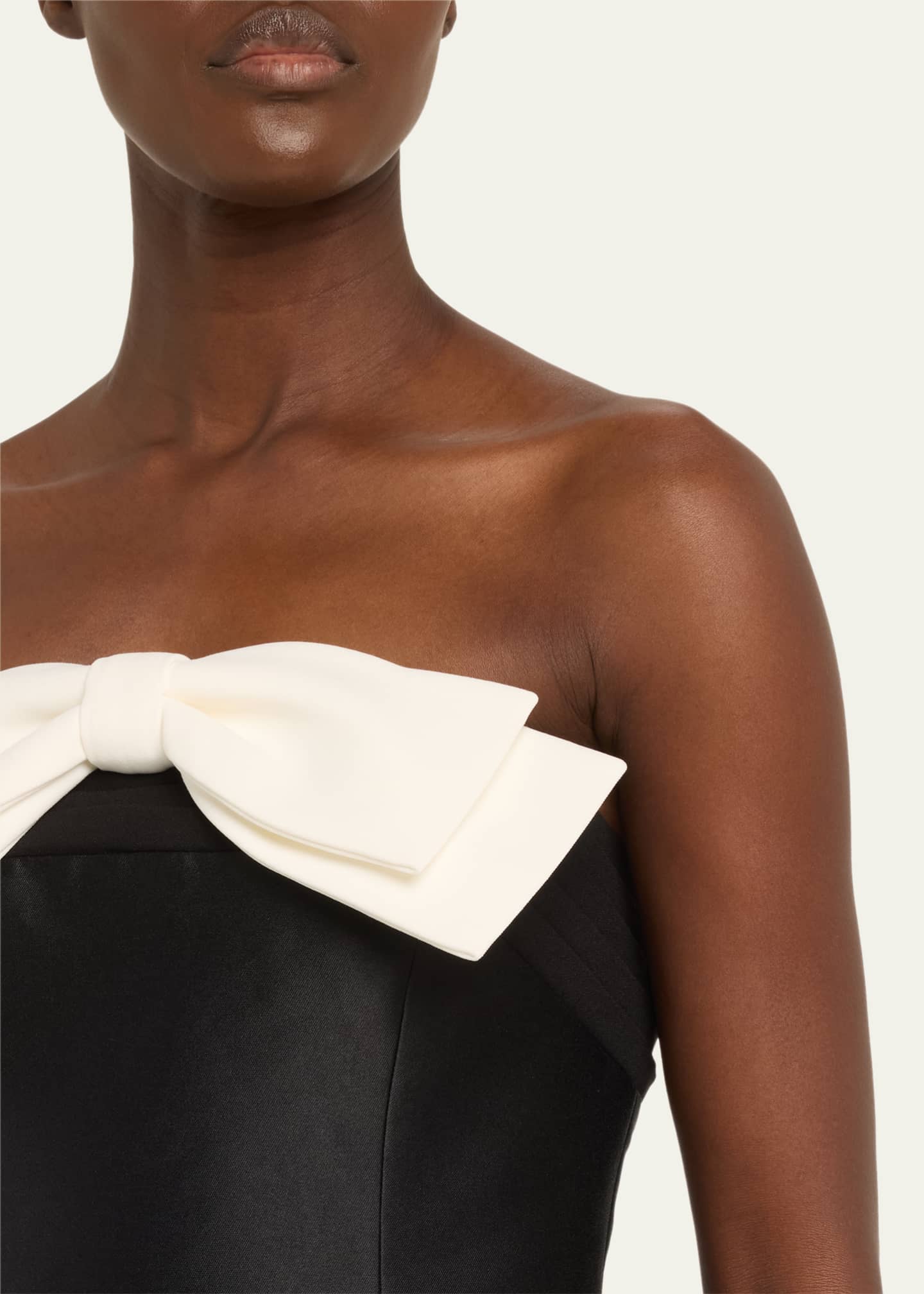 Self-Portrait Taffeta Bow Midi Dress Image 5 of 5