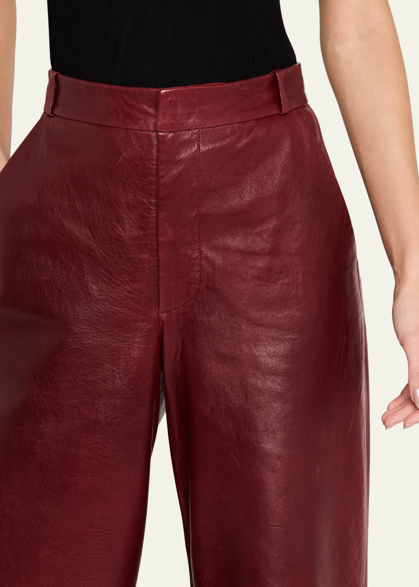 FRAME The Wide Leather Trousers Image 5 of 5
