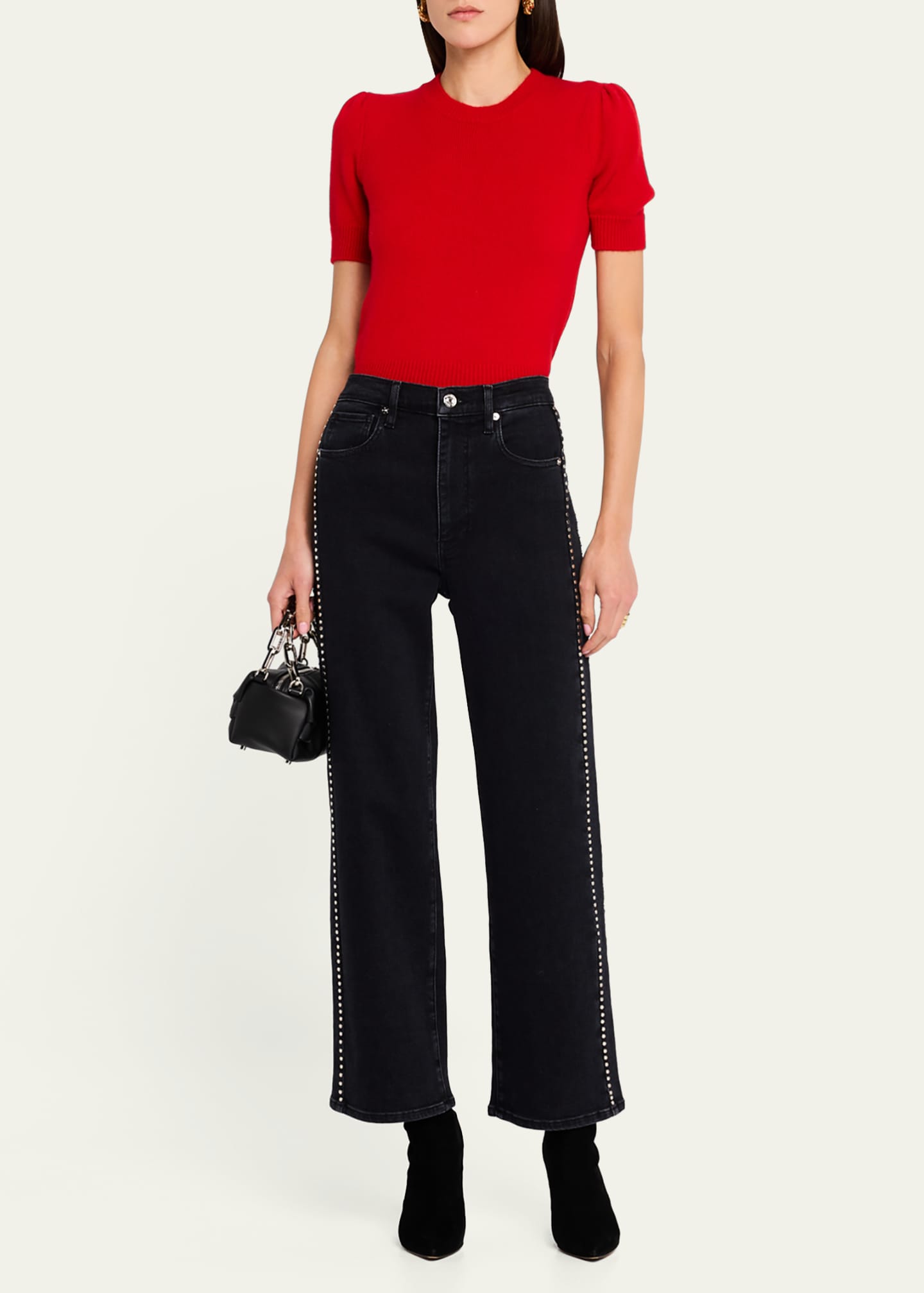 FRAME Le Sleek Straight Studded Jeans Image 2 of 5