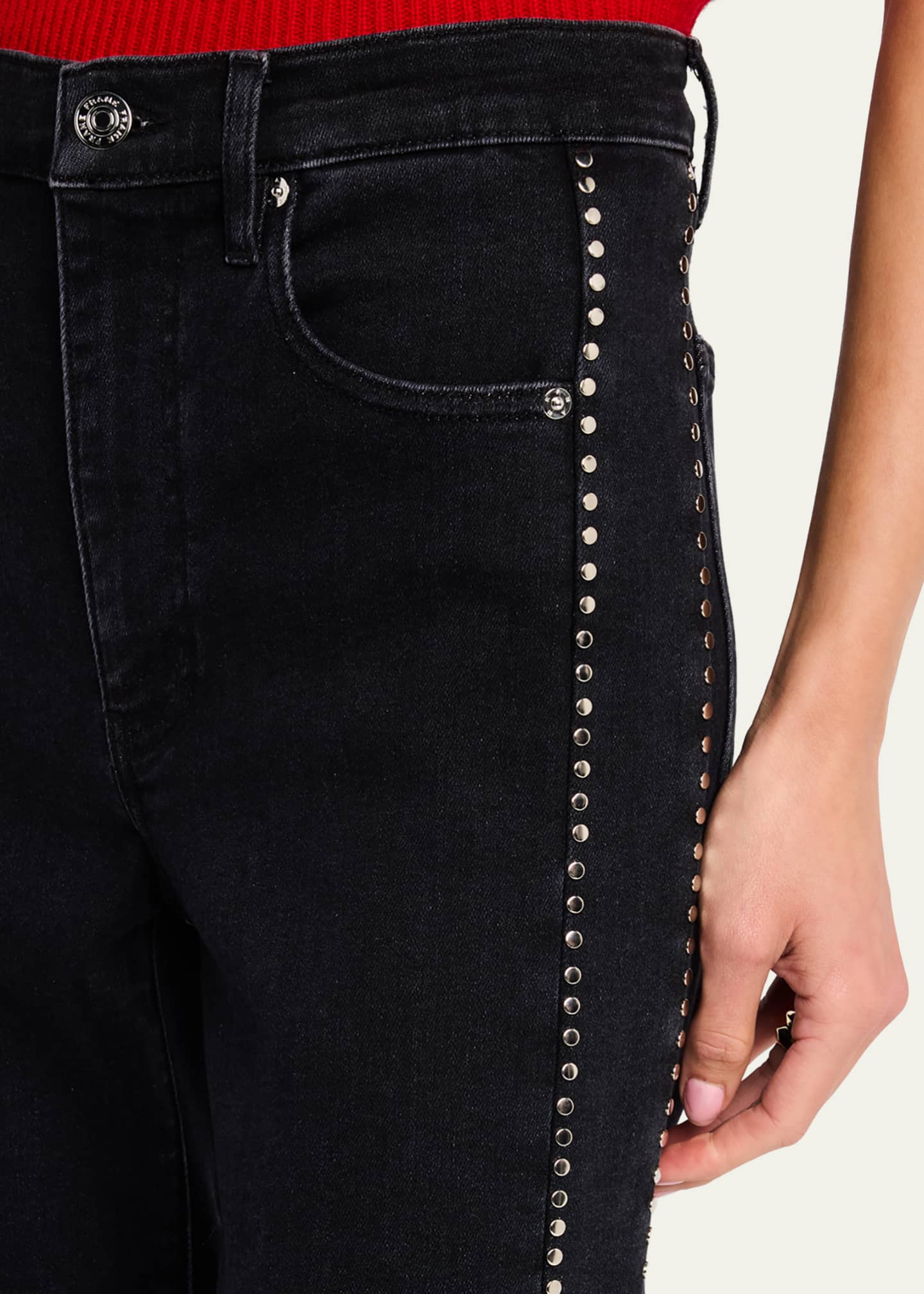 FRAME Le Sleek Straight Studded Jeans Image 5 of 5