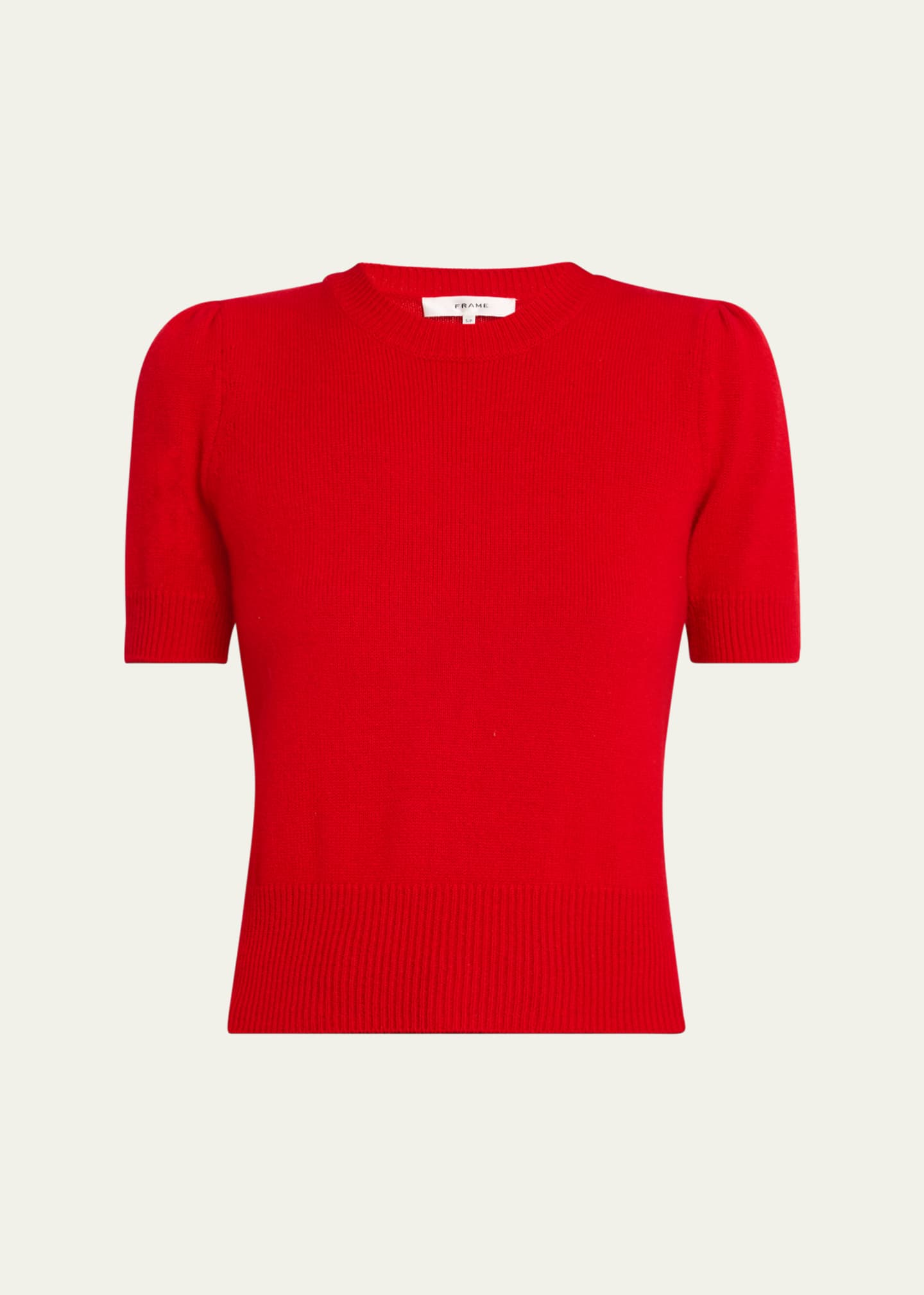 FRAME Short-Sleeve Cashmere Sweater Image 1 of 5