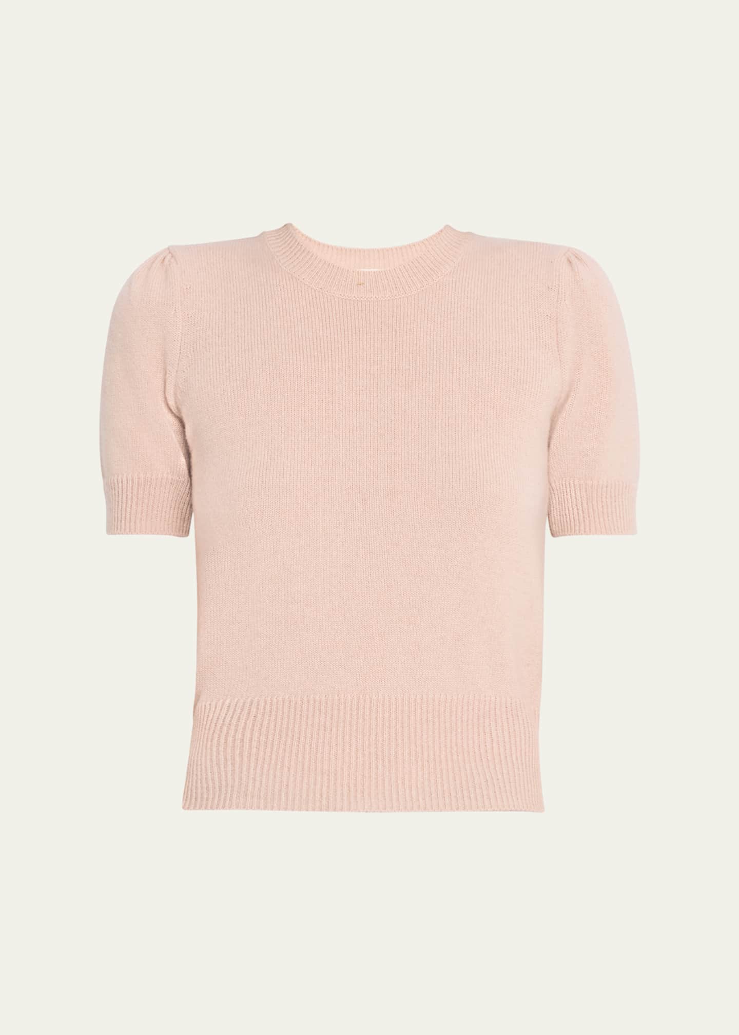 FRAME Short-Sleeve Cashmere Sweater Image 1 of 5