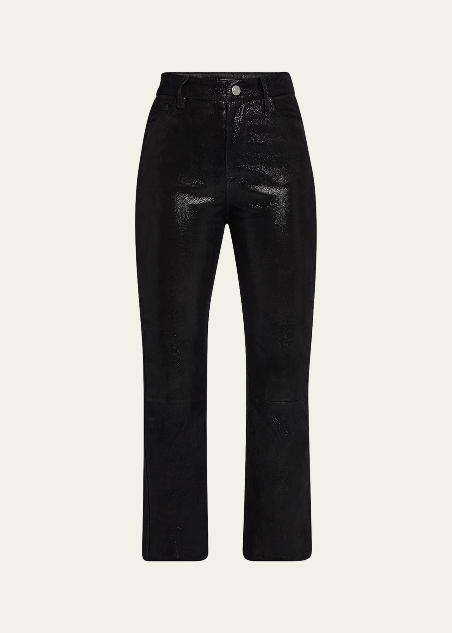 FRAME Le Crop Mini Boot Leather Pants Image 1 of 5
