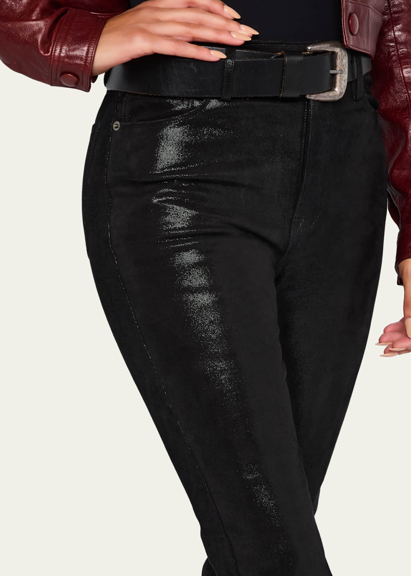 FRAME Le Crop Mini Boot Leather Pants Image 5 of 5