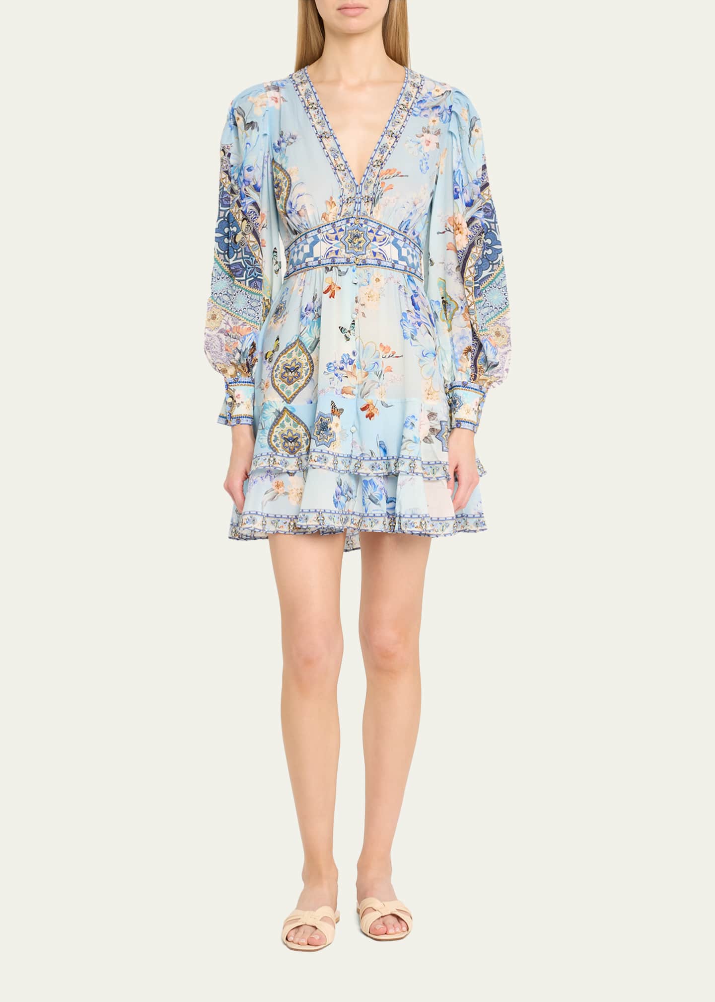 Camilla Al Manial Palace Memoirs Button-Front Frill Dress Image 2 of 5