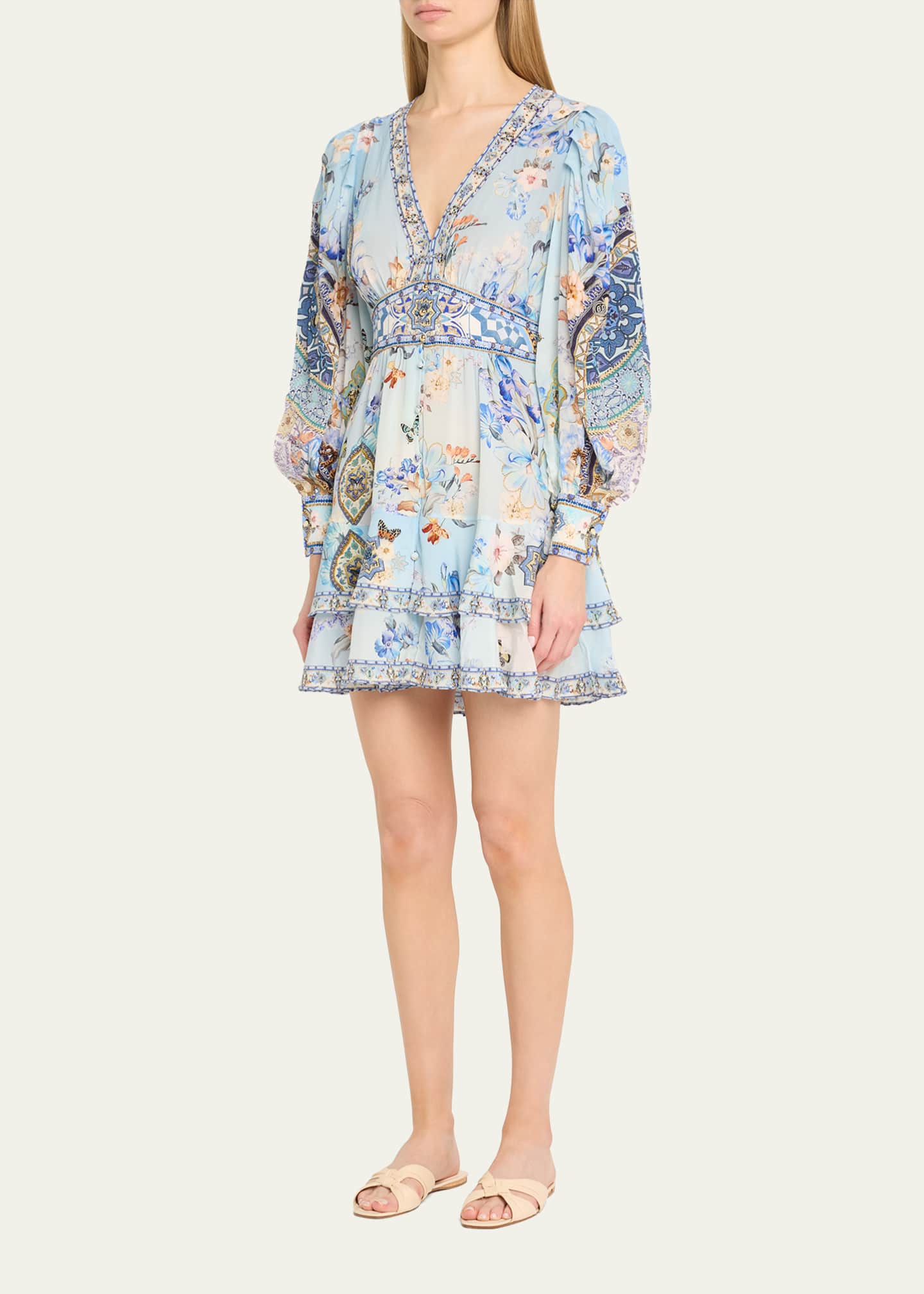 Camilla Al Manial Palace Memoirs Button-Front Frill Dress Image 4 of 5