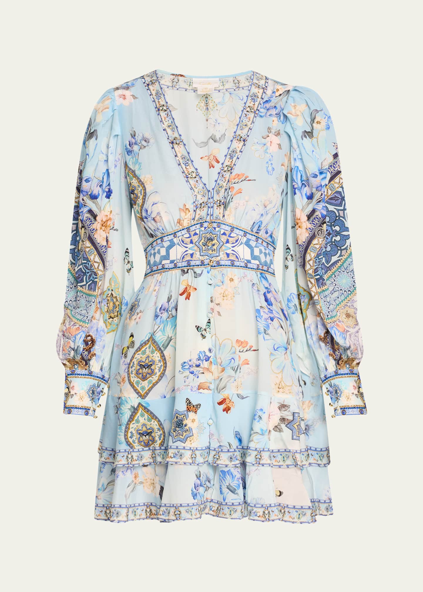 Camilla Al Manial Palace Memoirs Button-Front Frill Dress Image 1 of 5