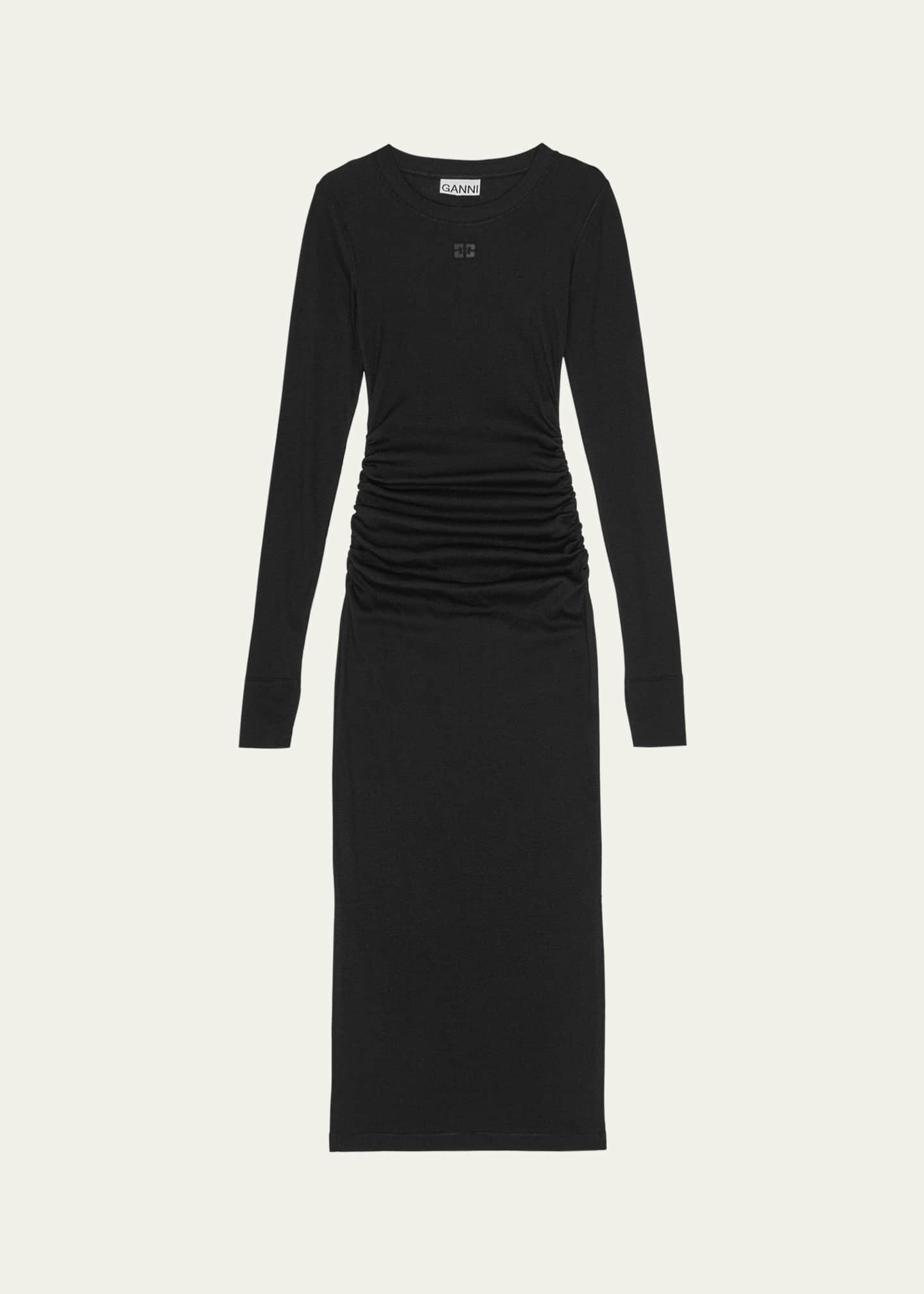 Soft Cotton Rib Long-Sleeve Dress