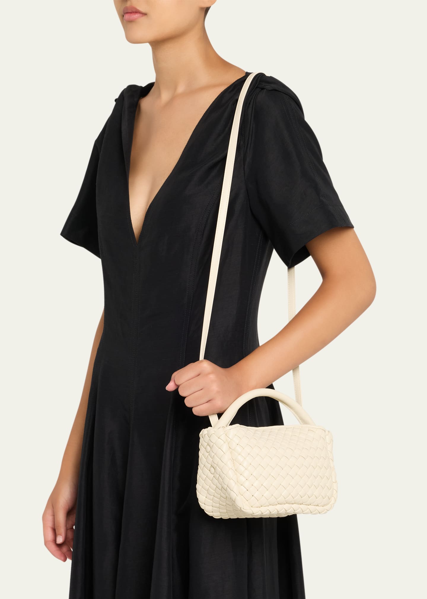 Bottega Veneta Cobble Mini Leather Top-Handle Bag Image 2 of 6