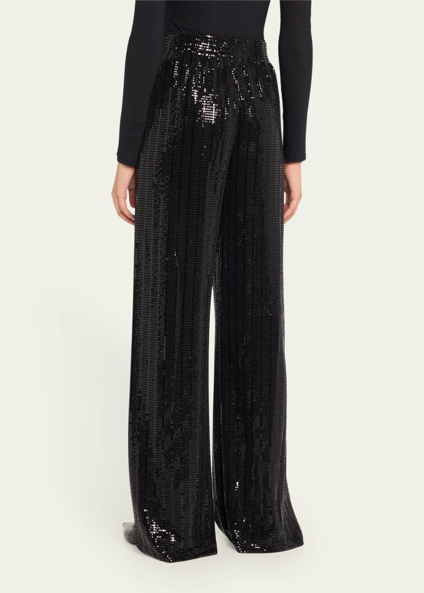 Alice + Olivia Elba Sequined StraightLeg Pants Bergdorf Goodman