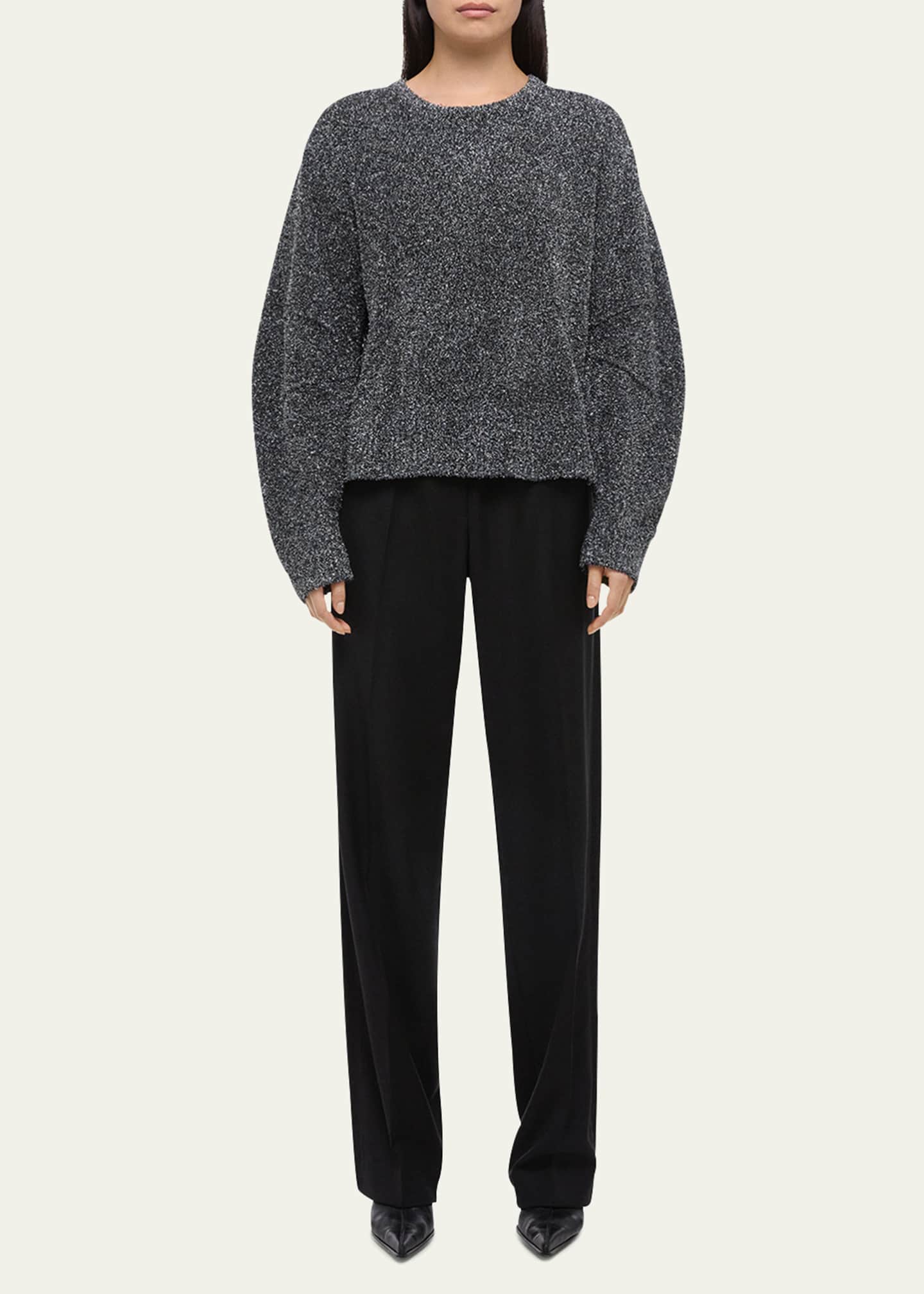 Helmut Lang Apex Sparkly Lurex Crewneck Sweater Image 2 of 5