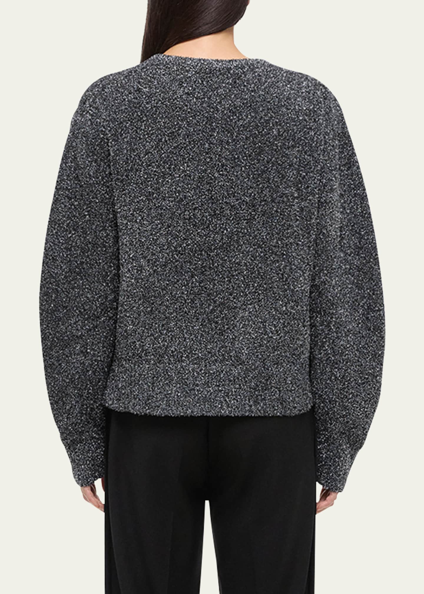 Helmut Lang Apex Sparkly Lurex Crewneck Sweater Image 3 of 5