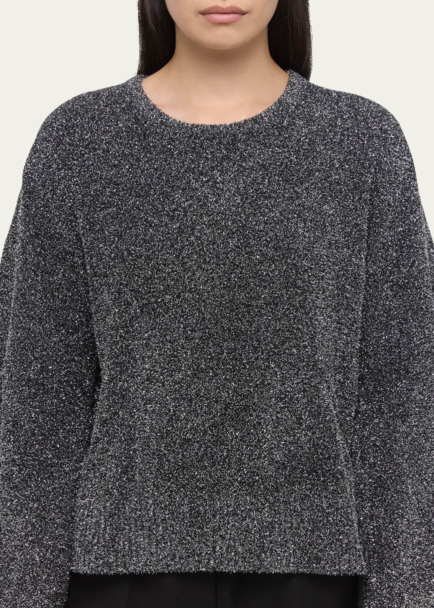 Helmut Lang Apex Sparkly Lurex Crewneck Sweater Image 5 of 5