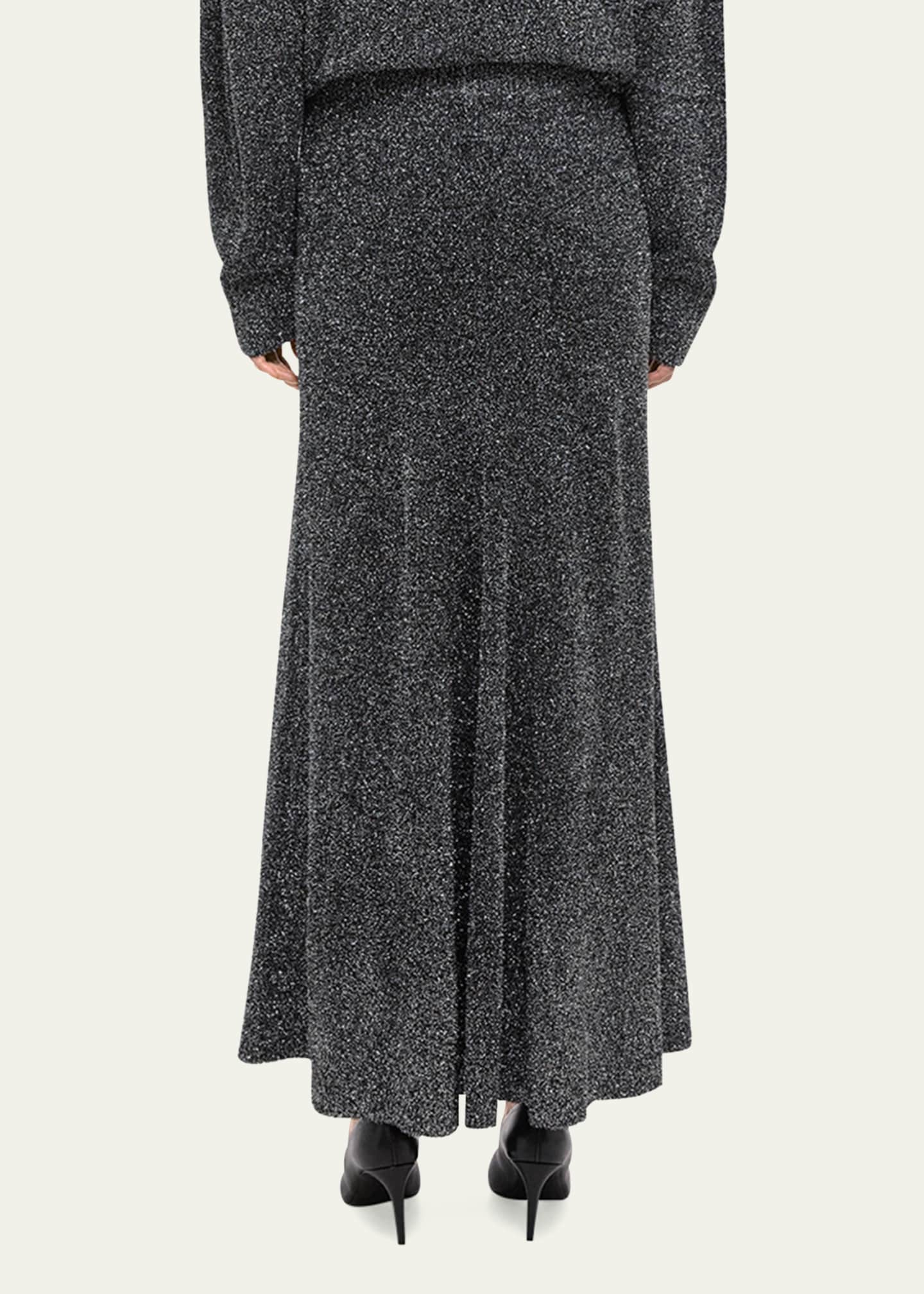 Helmut Lang Sparkly Lurex Maxi Skirt Image 3 of 5