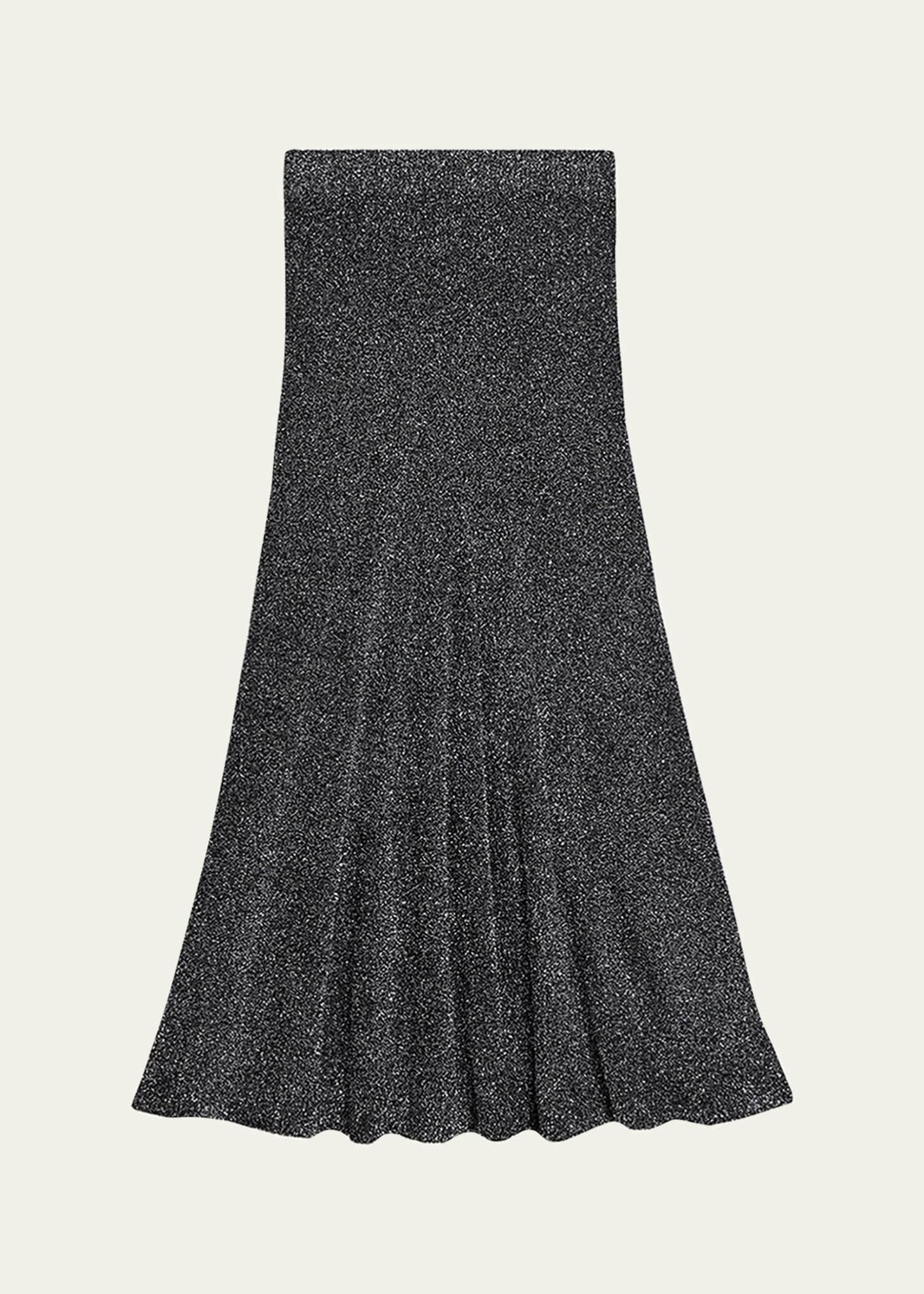 Helmut Lang Sparkly Lurex Maxi Skirt Image 1 of 5