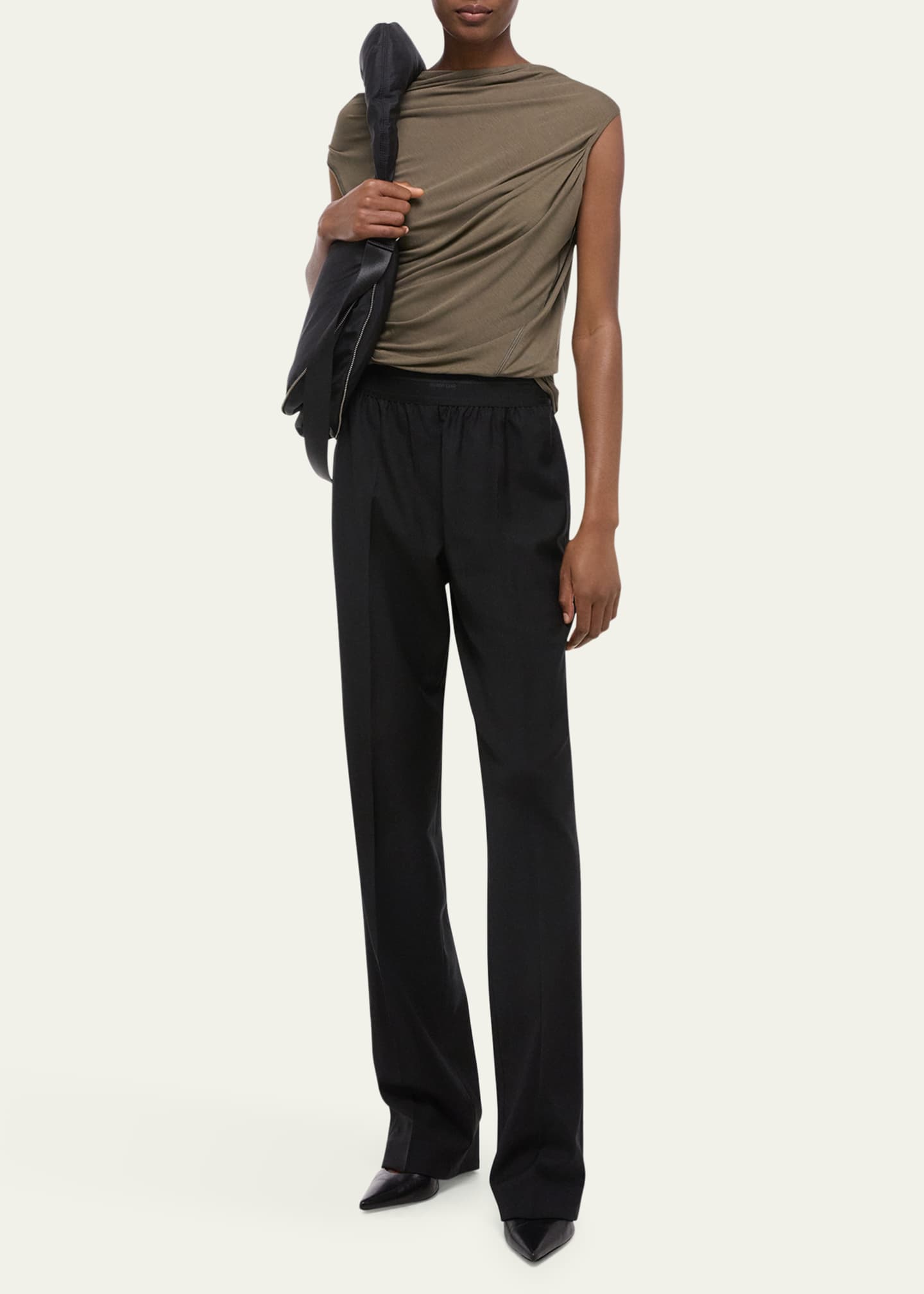 Helmut Lang Logo Waistband Car Trousers Image 4 of 4