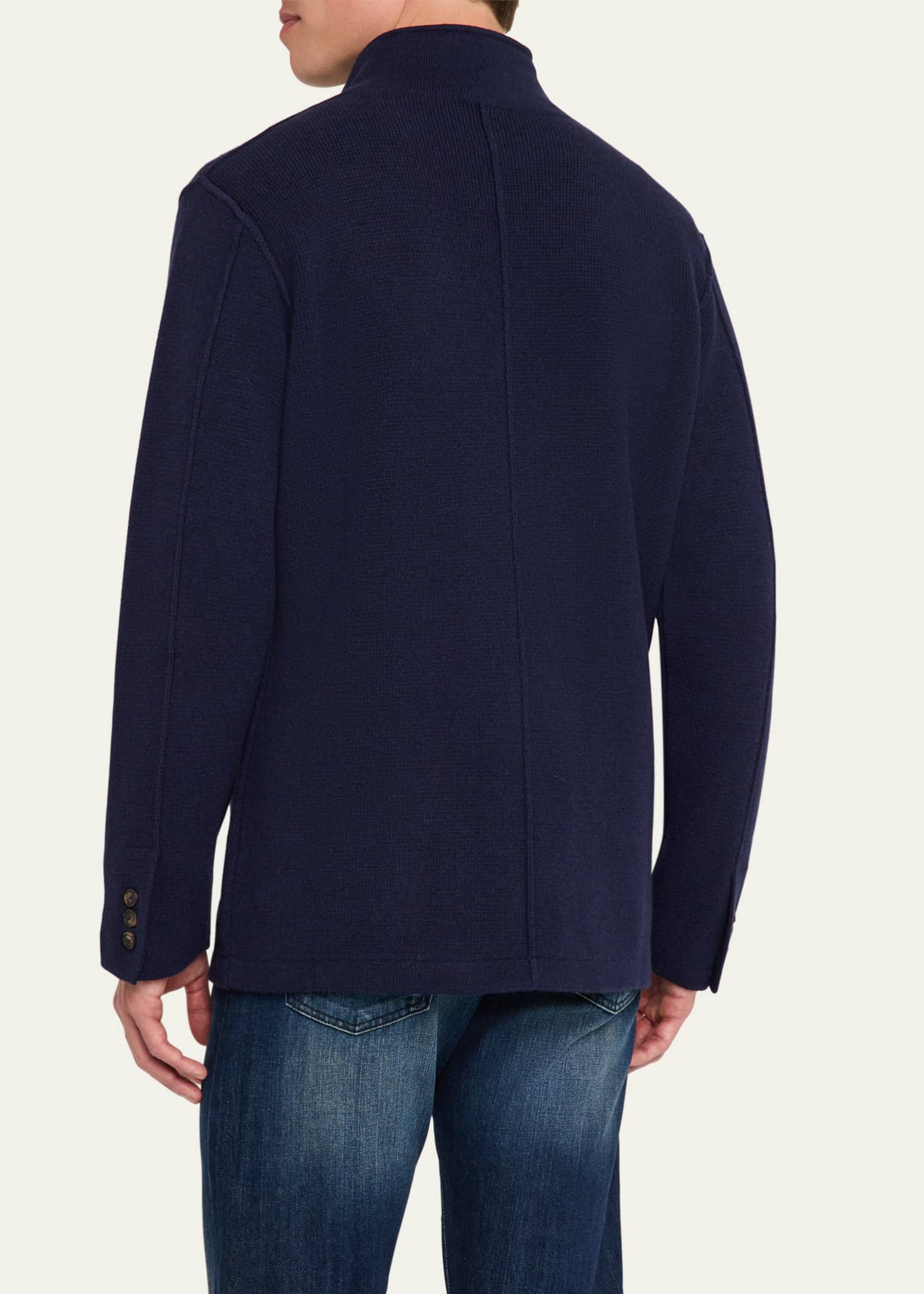 Kiton Men's Cashmere Knit Shirt Jacket Image 3 of 5