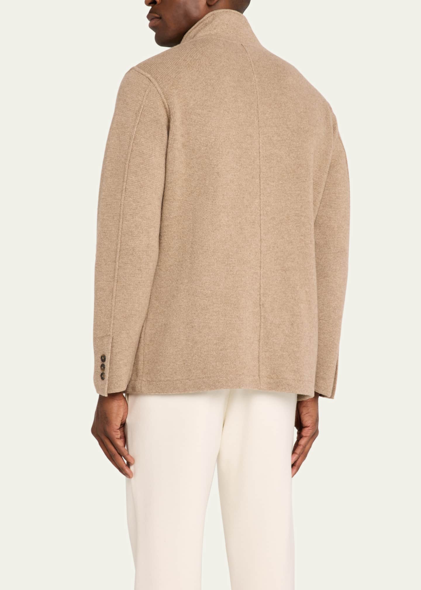 Kiton Men's Cashmere Knit Shirt Jacket Image 3 of 5