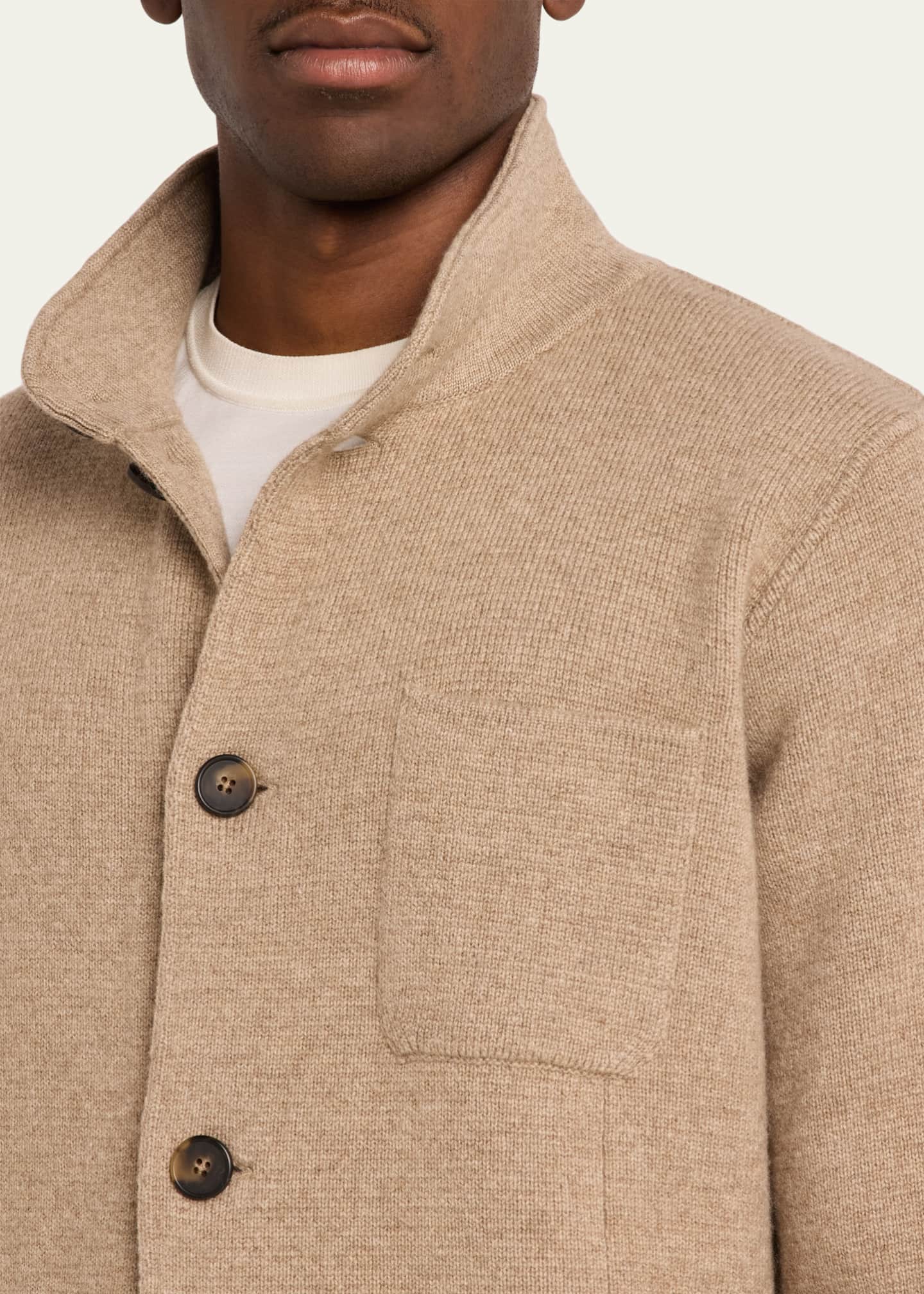 Kiton Men's Cashmere Knit Shirt Jacket Image 5 of 5