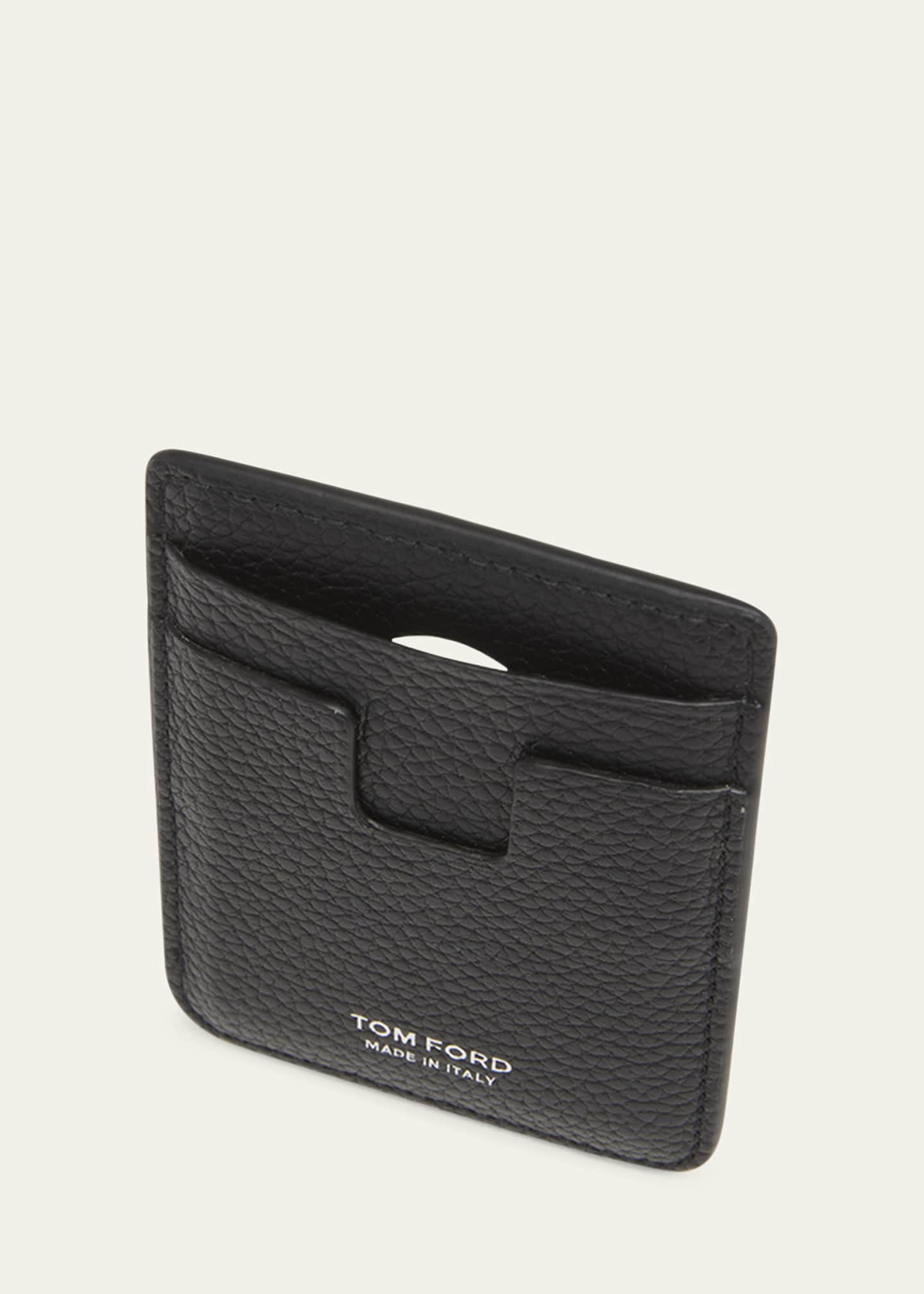 トムフォード Grained Leather MagSafe Compatible Wallet TOM FORD Men's Grained Leather MagSafe Compatible Wallet