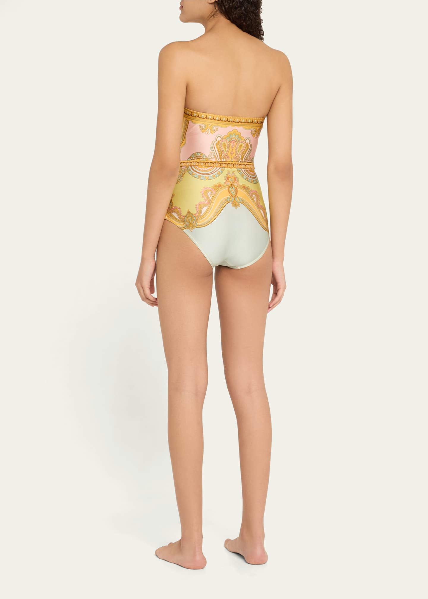 Zimmermann Maxine Chain Trim Bandeau One-Piece Swimsuit Image 3 of 4
