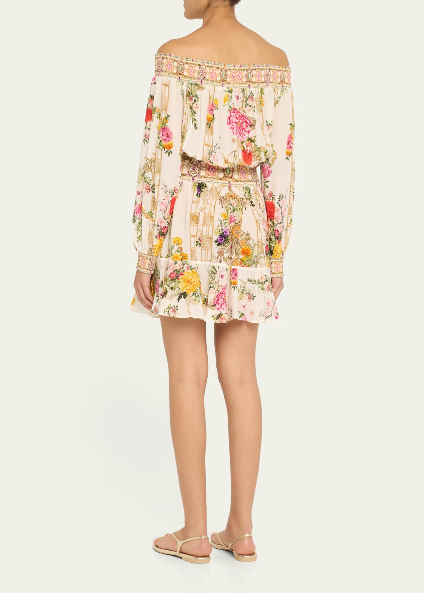 Camilla Egyptian Rose Off-Shoulder Mini Dress Image 3 of 5