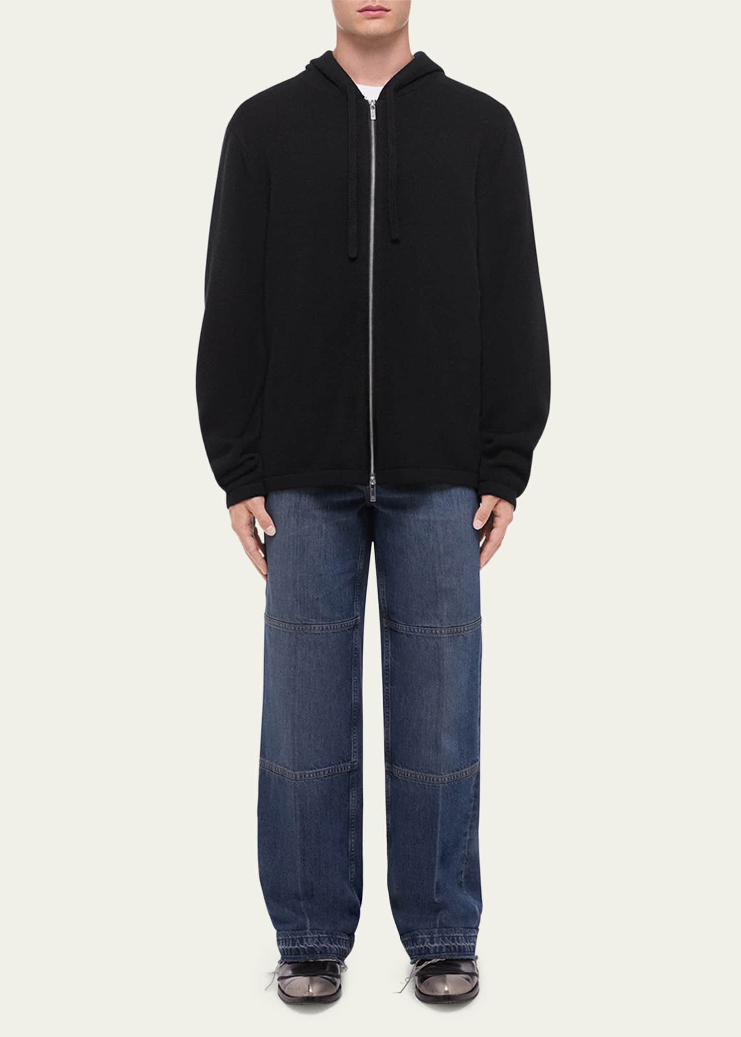 Helmut Lang Men s Wool Cashmere Mohawk Zip Hoodie