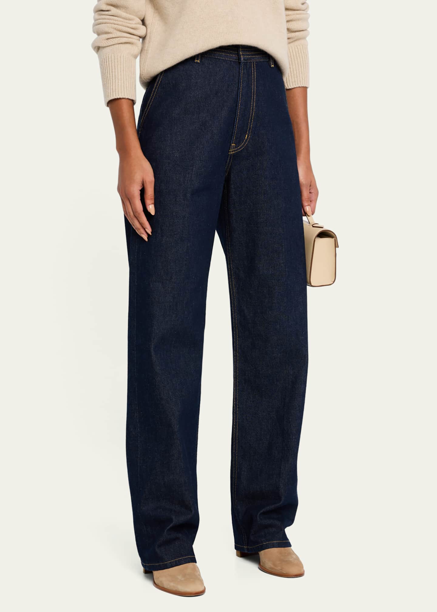 FRAME The Trapunto Trouser Rinse Jeans Image 4 of 5