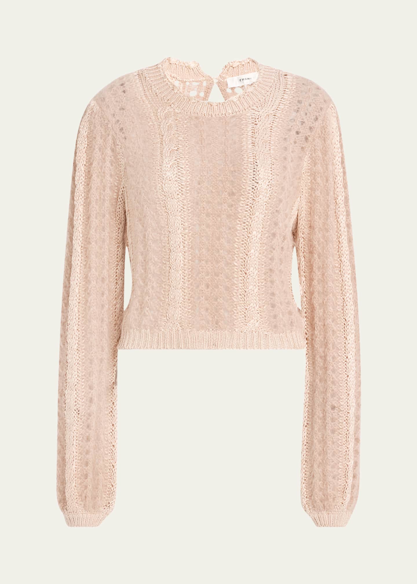 FRAME Femme Cable Mix Crewneck Sweater Image 1 of 5