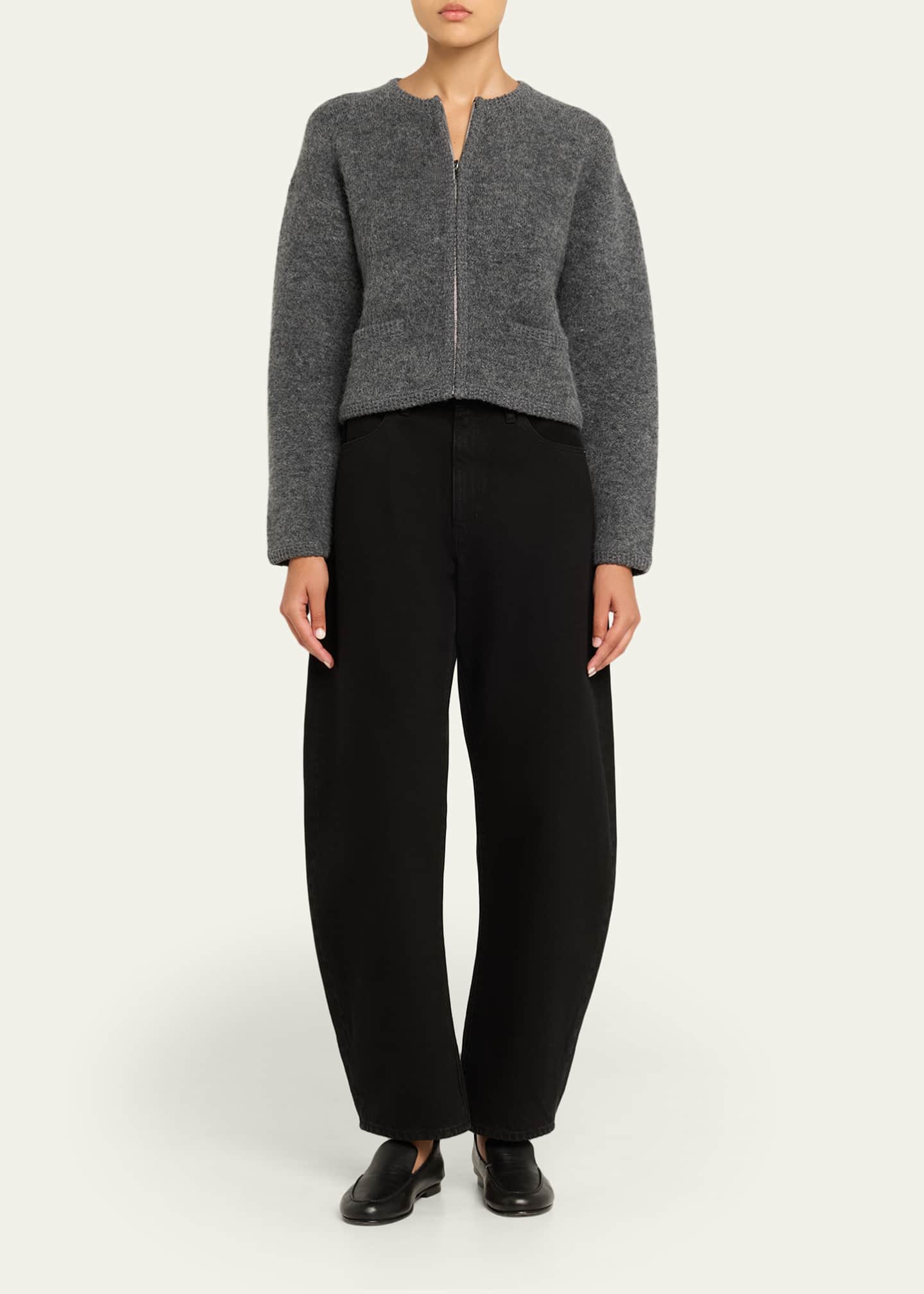 Lofty Crochet Trim Cashmere Cardigan