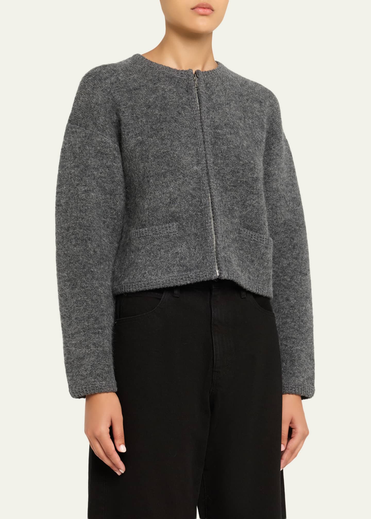 Lofty Crochet Trim Cashmere Cardigan