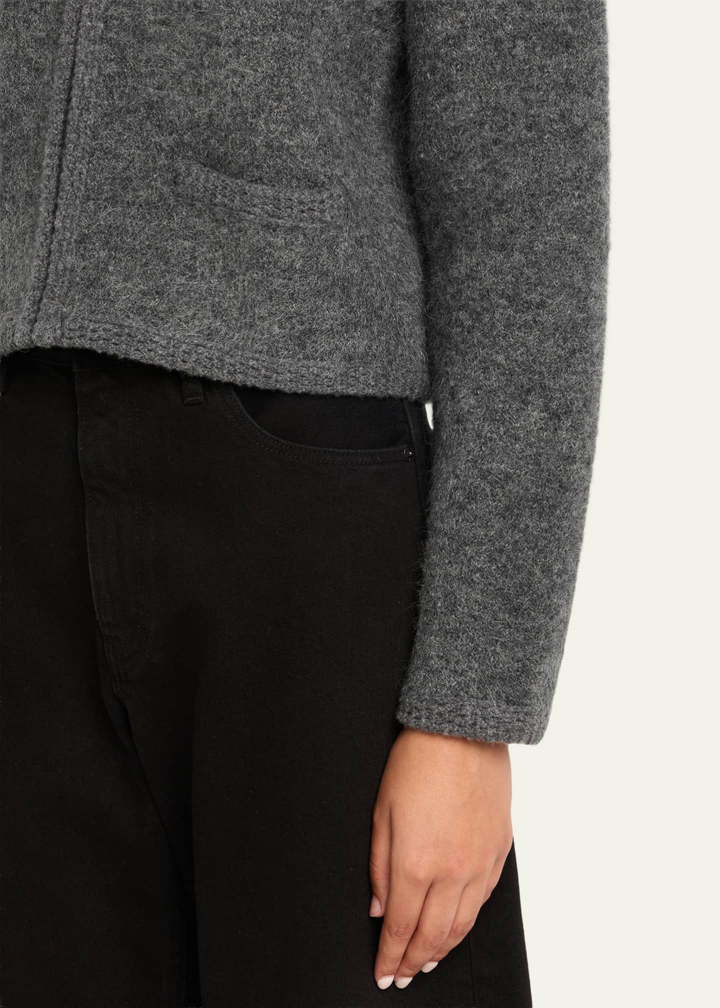 Lofty Crochet Trim Cashmere Cardigan