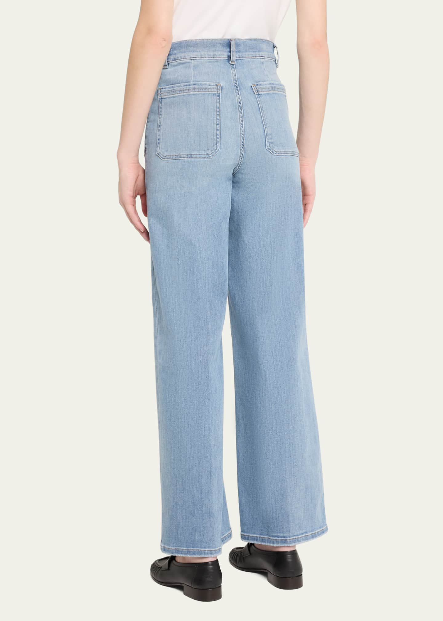 FRAME Le Slim Palazzo Bardot Pocket Jeans Image 3 of 5