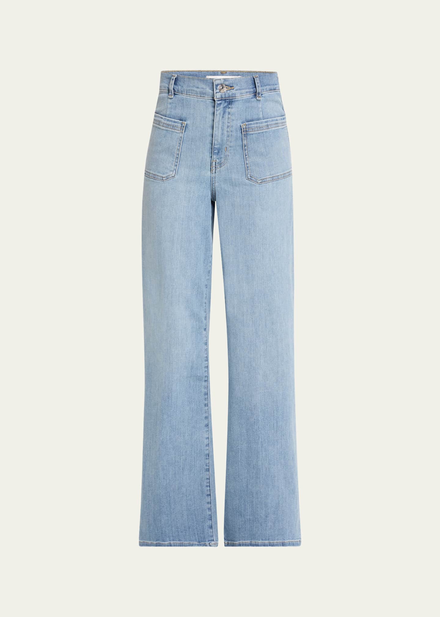 FRAME Le Slim Palazzo Bardot Pocket Jeans Image 1 of 5