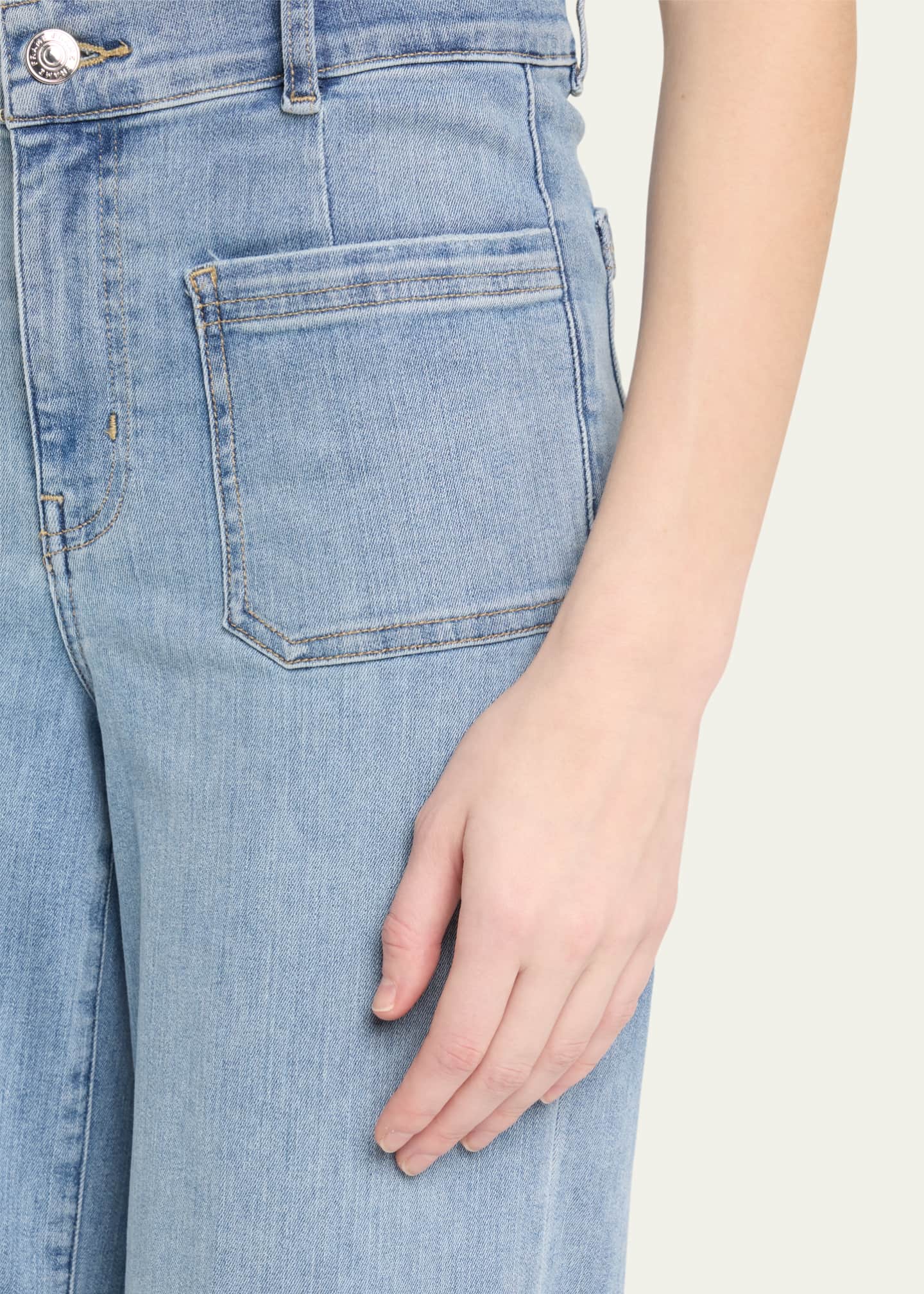 FRAME Le Slim Palazzo Bardot Pocket Jeans Image 5 of 5