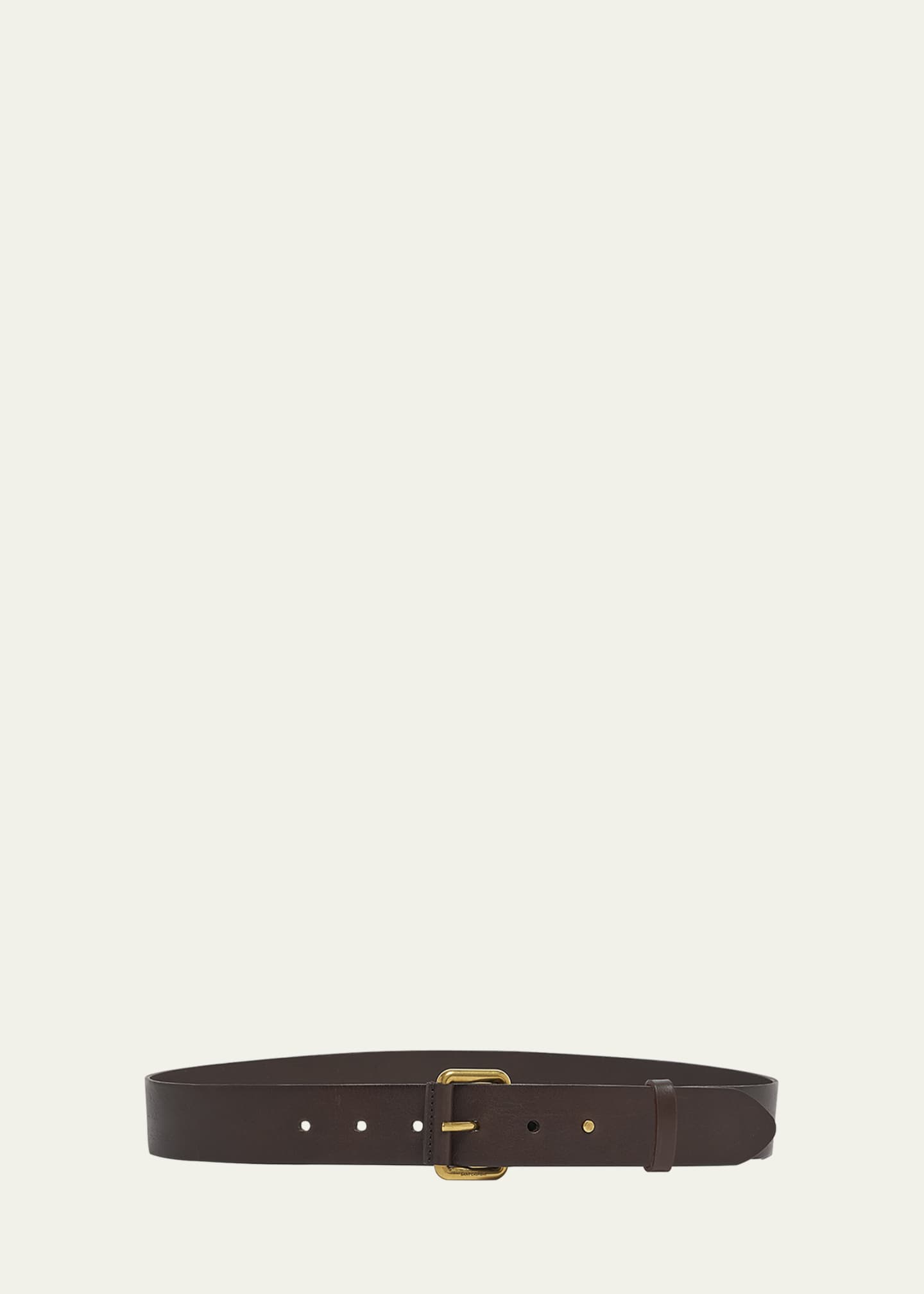 Saint Laurent Motorcycle Calf Leather Belt