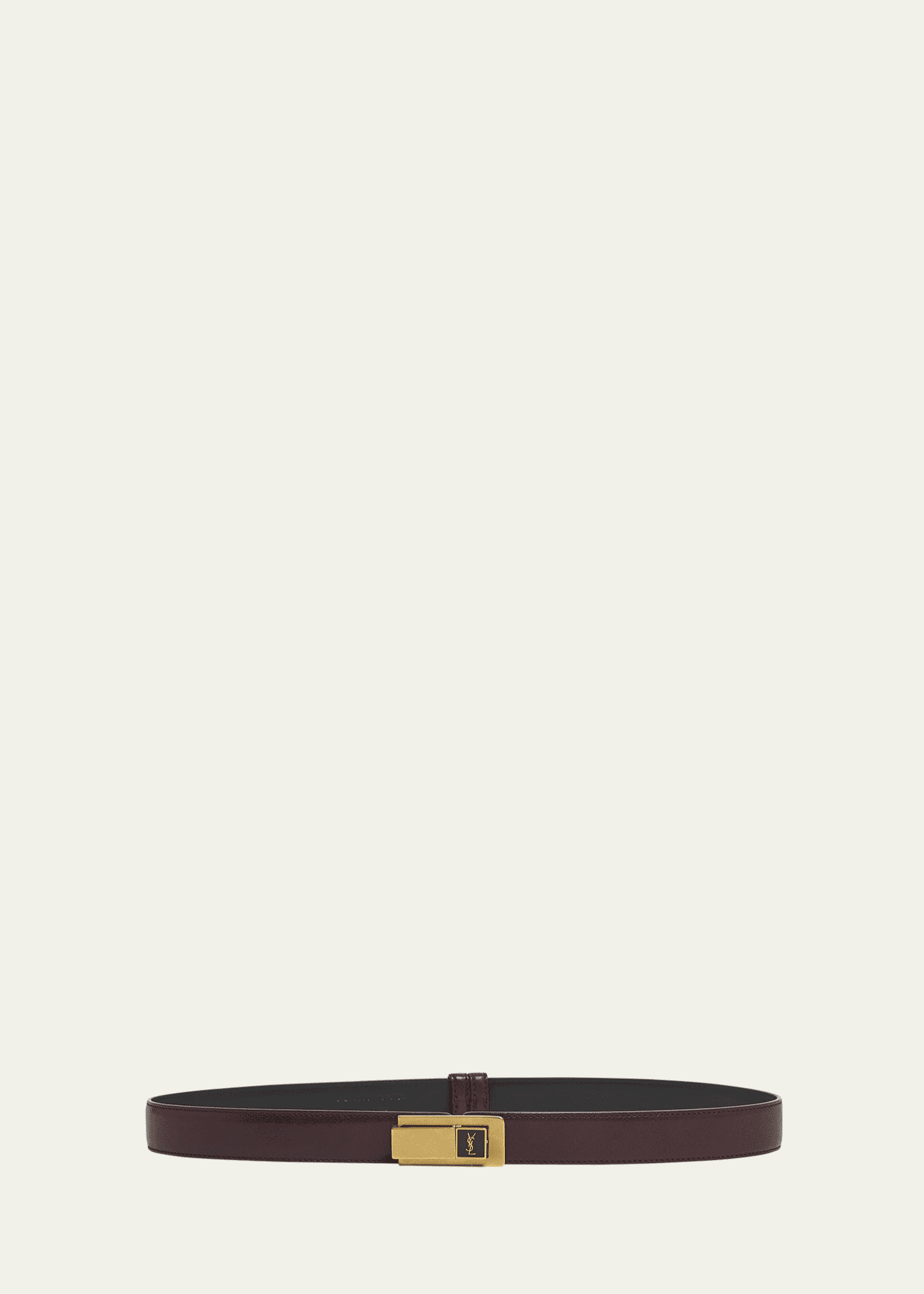 Saint Laurent YSL Skinny Leather Belt Image 1 of 2