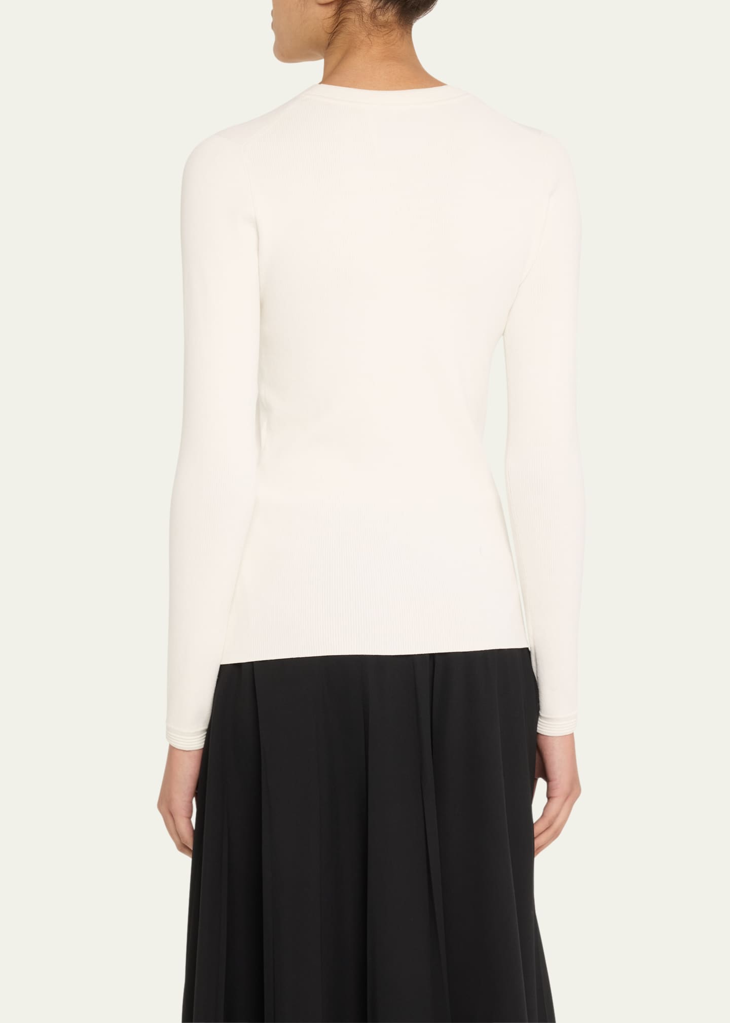 3.1 Phillip Lim Long-Sleeve Compact Rib-Knit Top Image 3 of 5