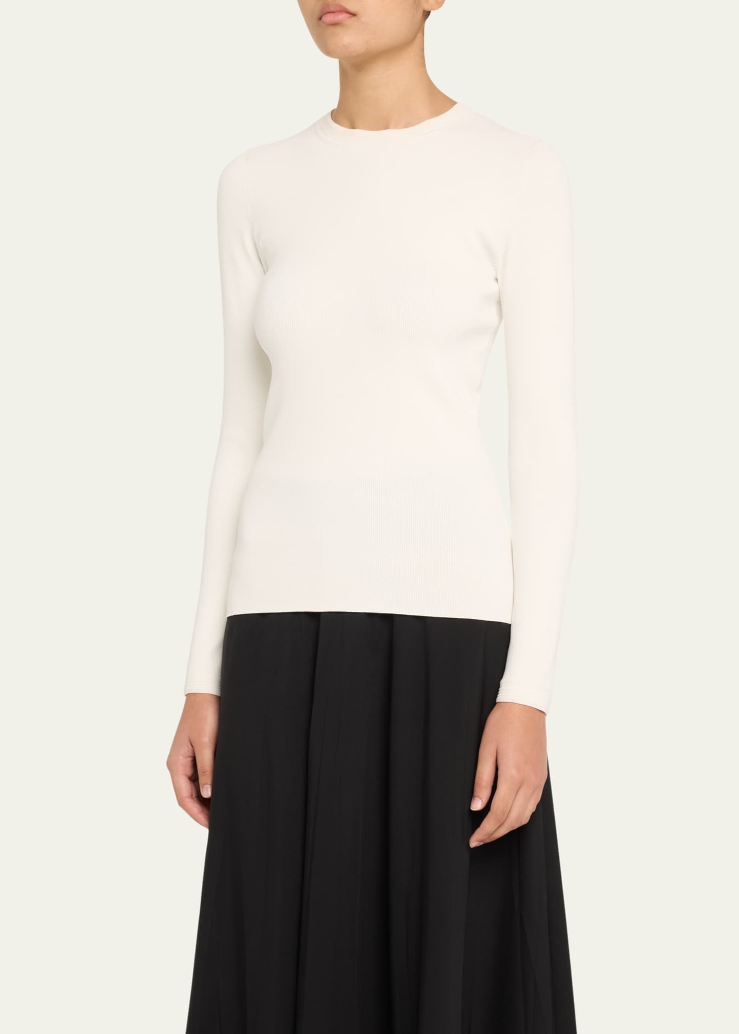 3.1 Phillip Lim Long-Sleeve Compact Rib-Knit Top Image 4 of 5