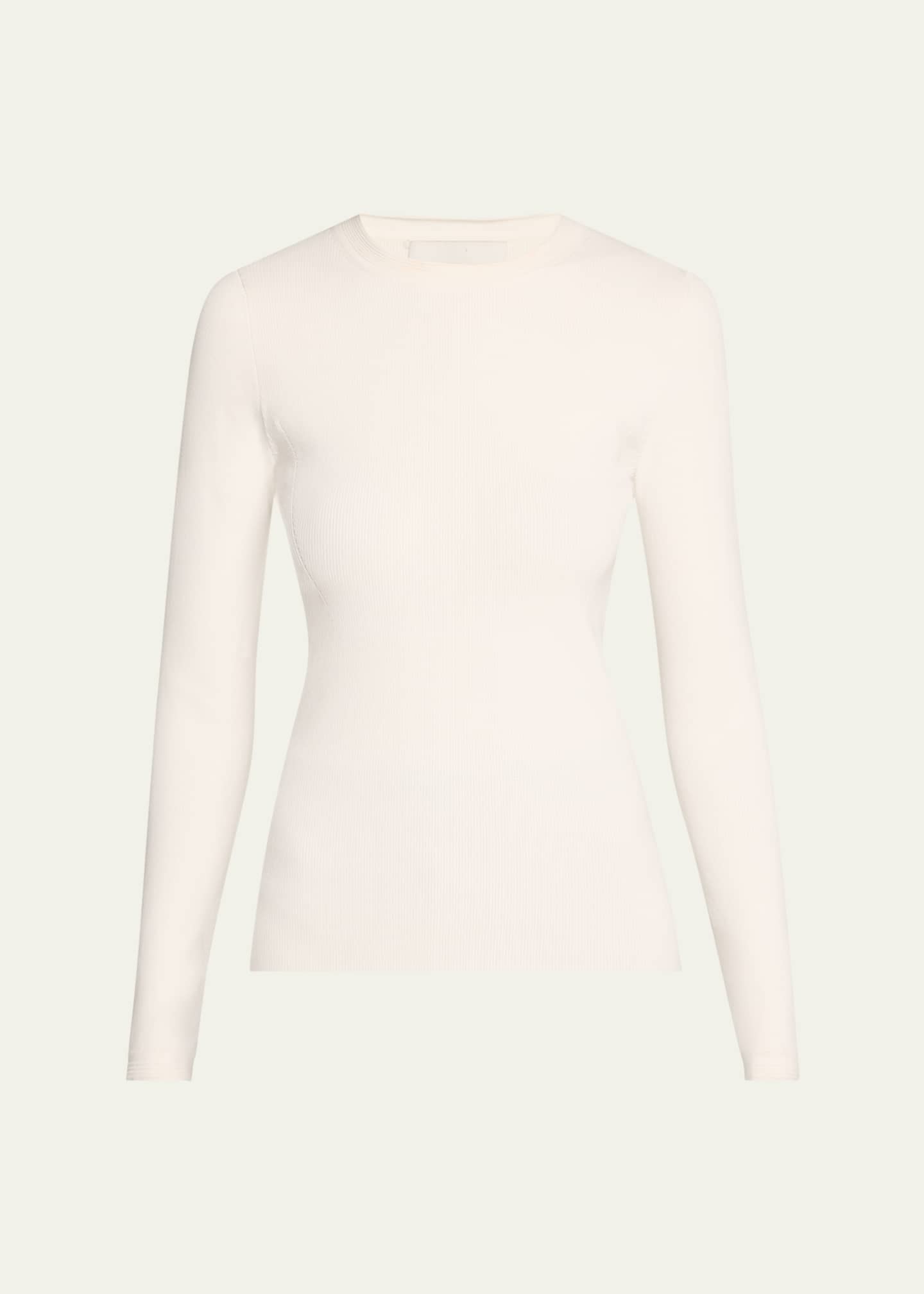3.1 Phillip Lim Long-Sleeve Compact Rib-Knit Top Image 1 of 5