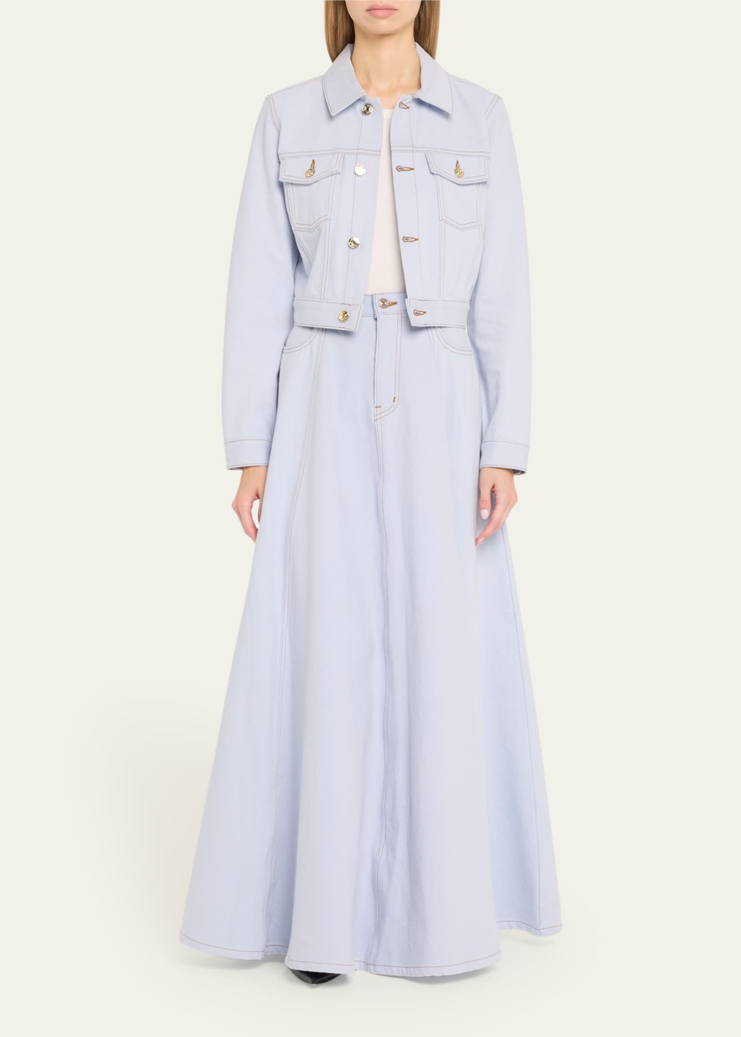 FRAME CH x FRAME The Denim Ball Skirt Image 2 of 5