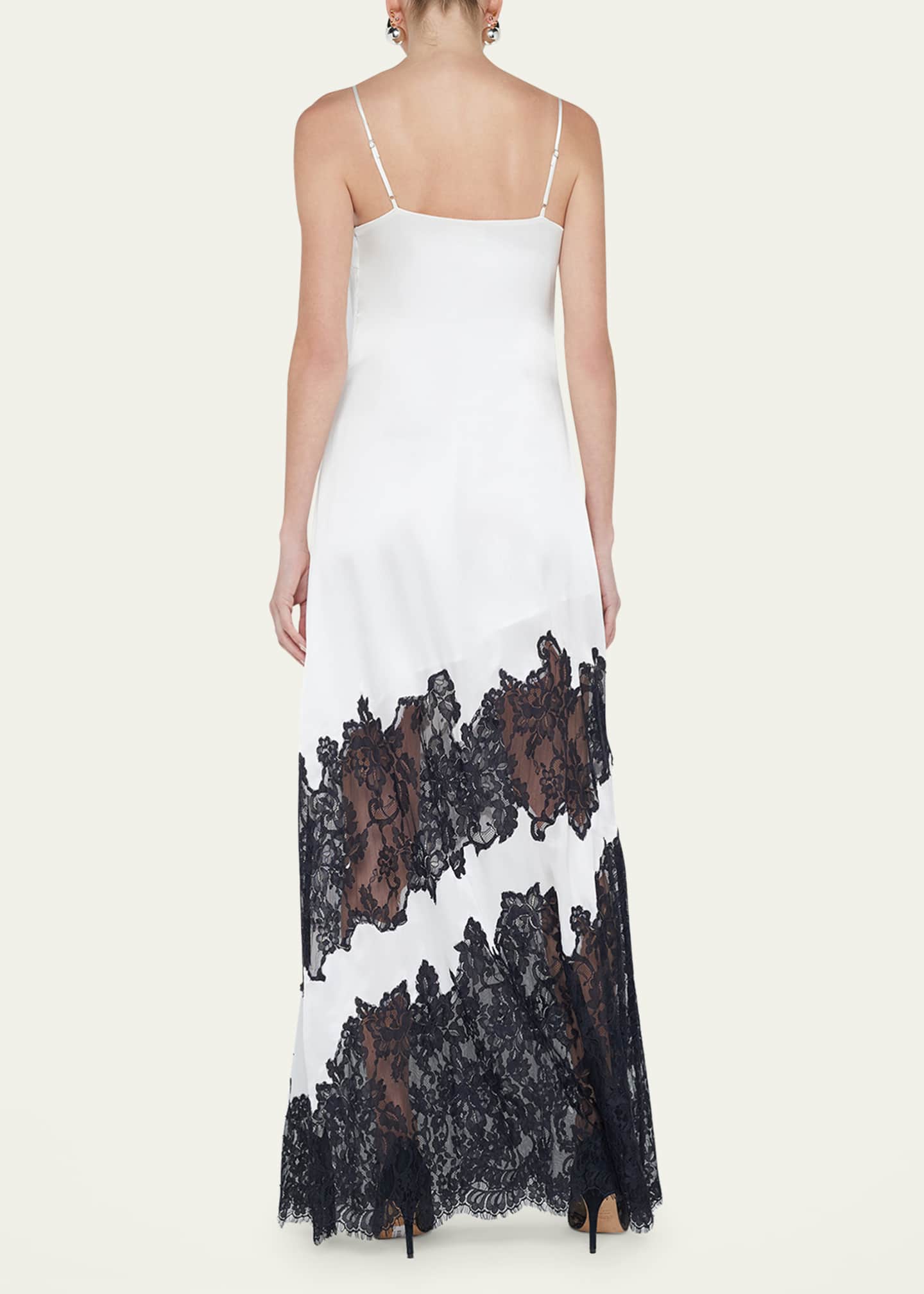 L'Agence Silvana Satin Lace Gown Image 3 of 4