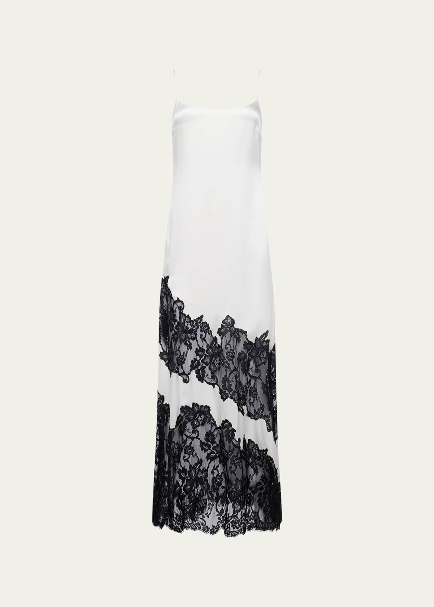 L'Agence Silvana Satin Lace Gown Image 1 of 4