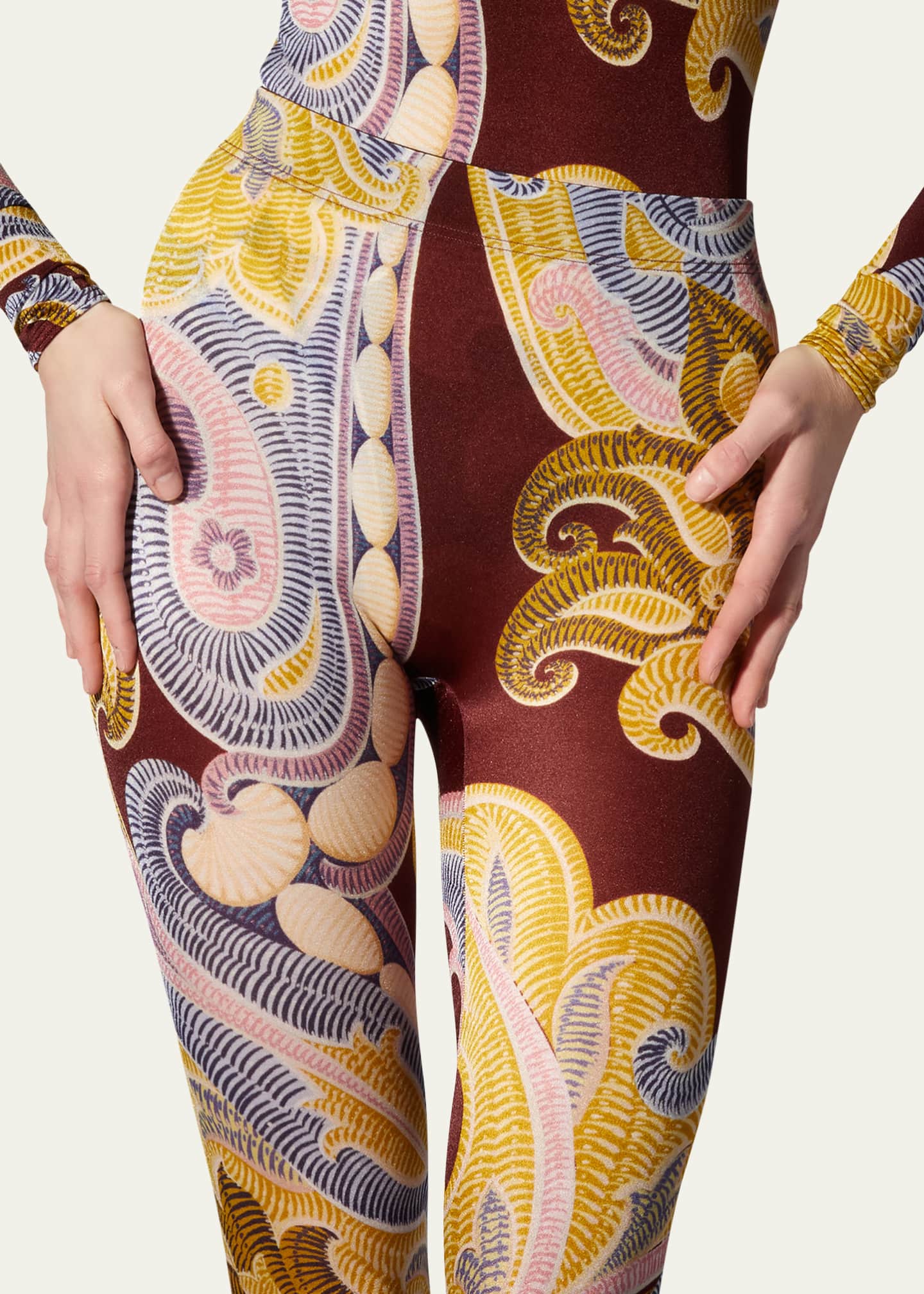 ETRO x Wolford x Etro Paisley-Print Leggings Image 2 of 3