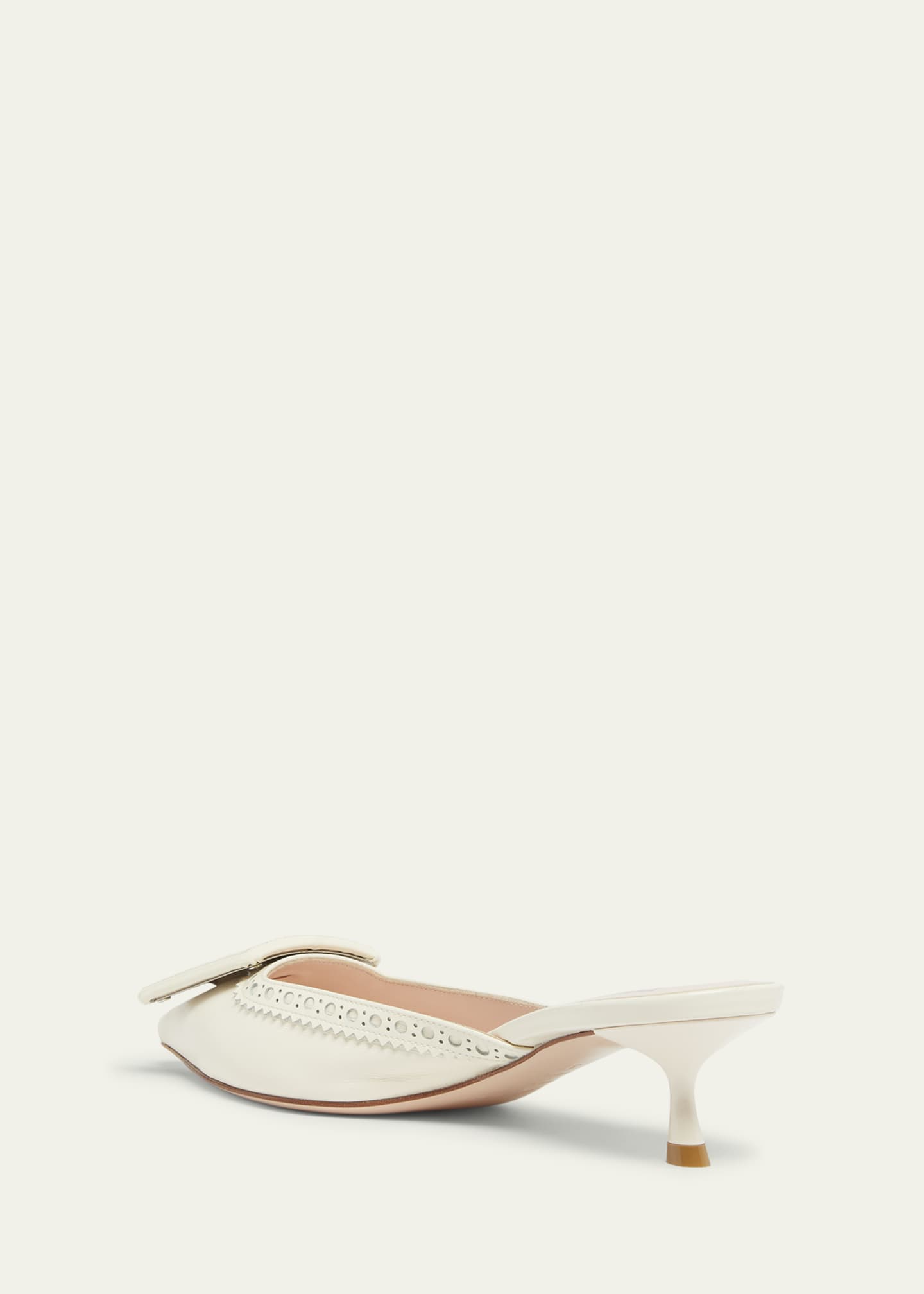 Roger Vivier I Love Vivier Perforated Leather Mule Pumps Image 2 of 4