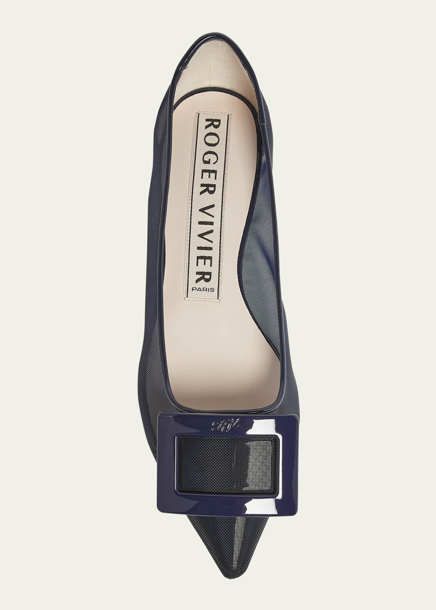 Roger Vivier Gommettine Net Ballerina Flats Image 6 of 6