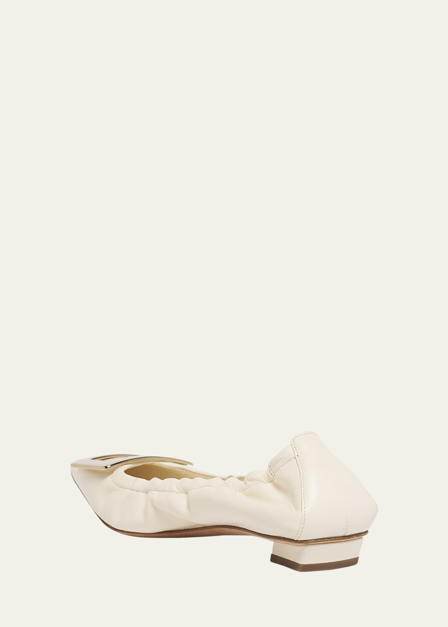 Roger Vivier Belle Vivier Leather Buckle Ballerina Flats Image 4 of 6